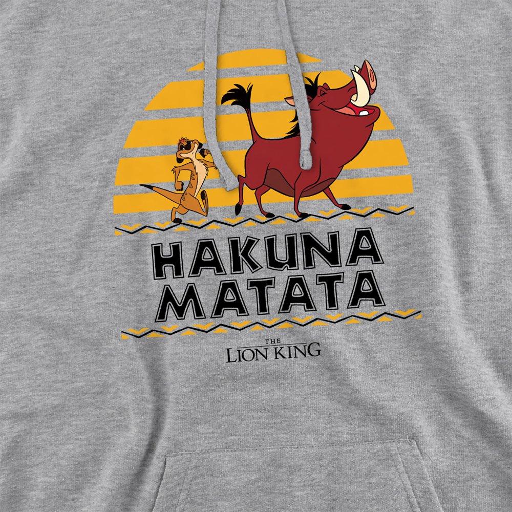 Light Grey - Disney - Lion King Pumbaa Timon Hakuna Matata Hoodie Athle - 2