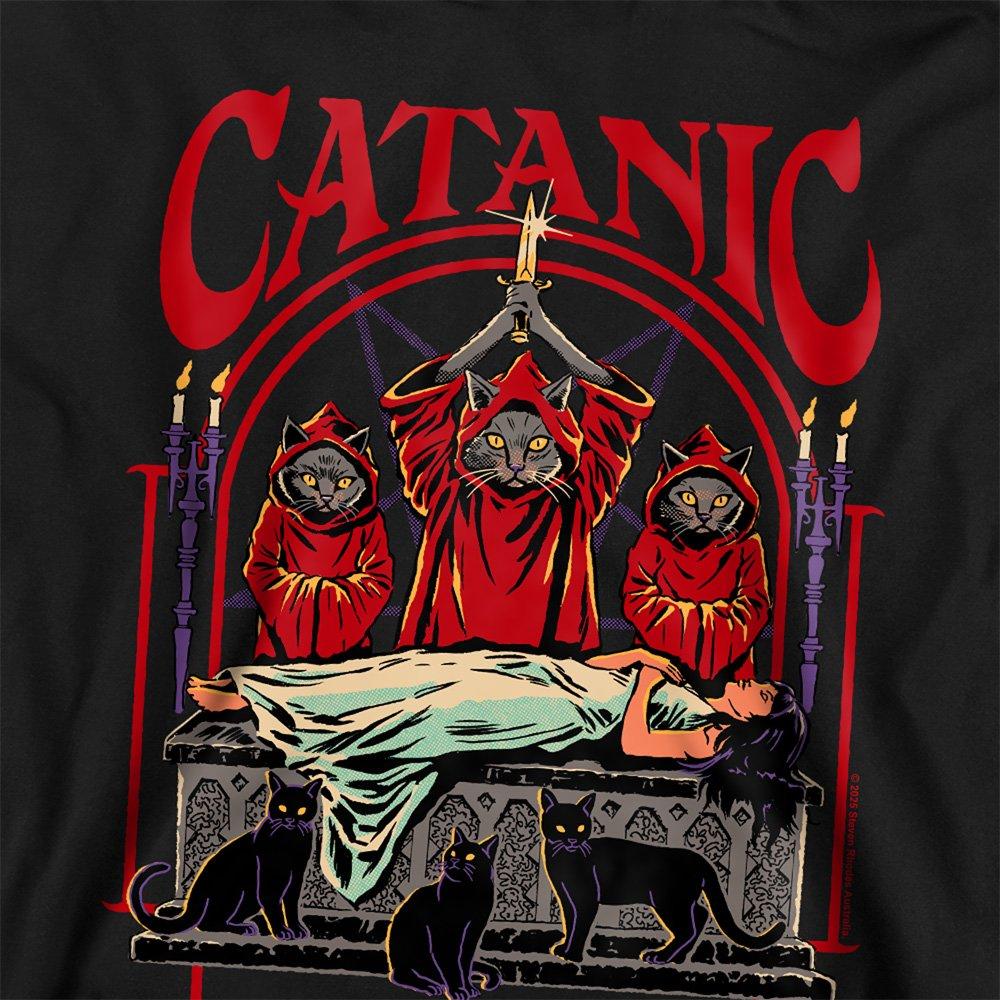Black - Steven Rhodes - Steven Rhodes Catanic Panic Youth Kids Hoodie Bla - 2