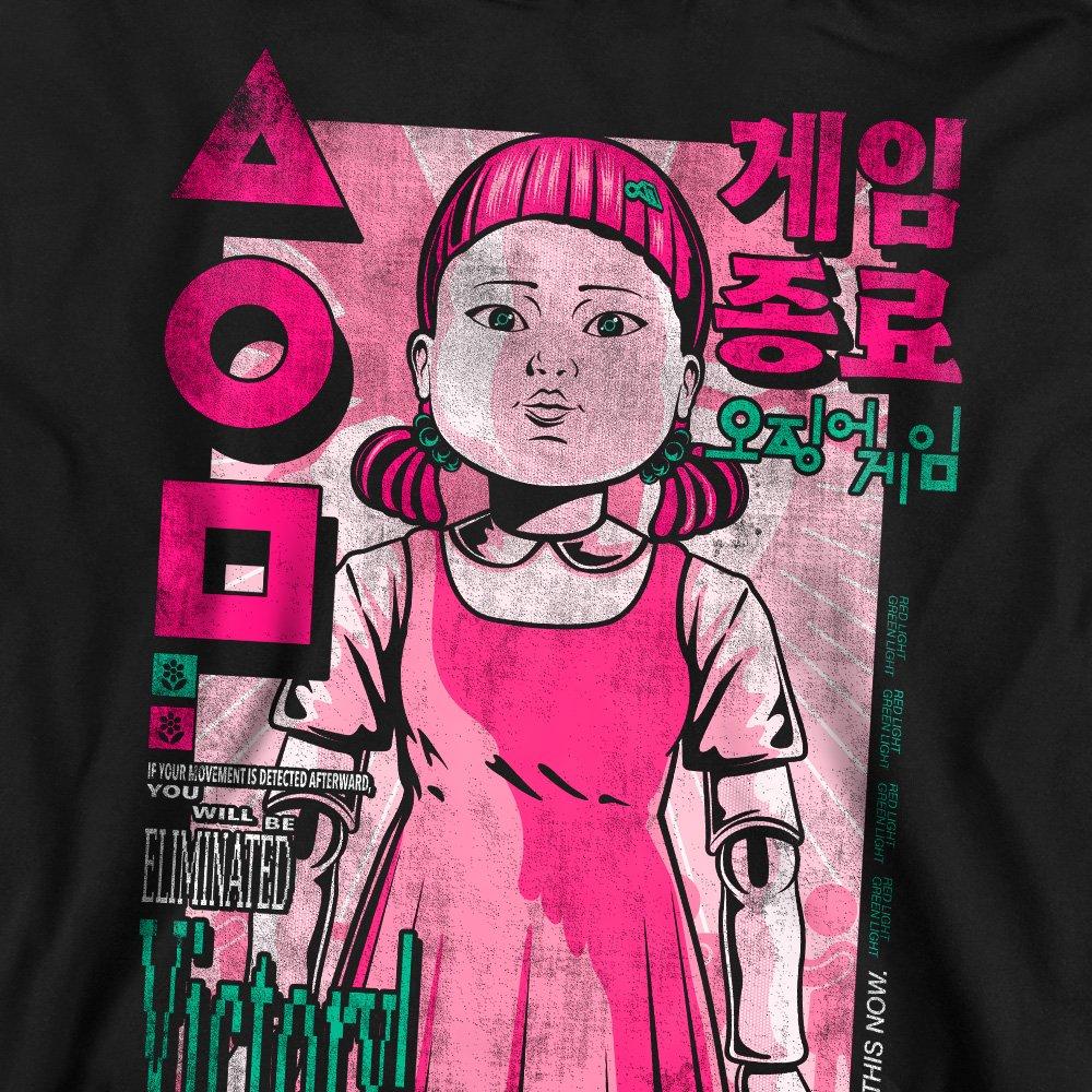 Black - Squid Game - SQUID GAME YOUNG-EE COMIC ANIME Sweatshirt Black - 2