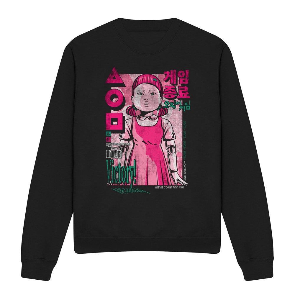 Black - Squid Game - SQUID GAME YOUNG-EE COMIC ANIME Sweatshirt Black - 4