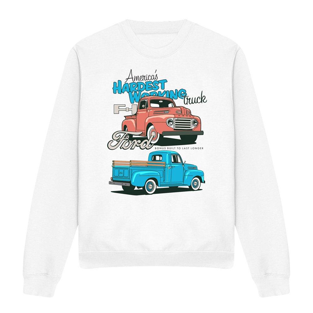 White - Ford - Ford Hardest Working Sweatshirt White - 4