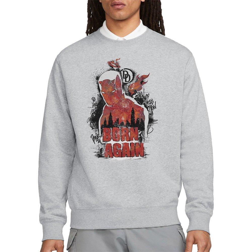 Marvel Men's Daredevil Born Again Matt Murdock Graffiti Sweatsh - Grey - L