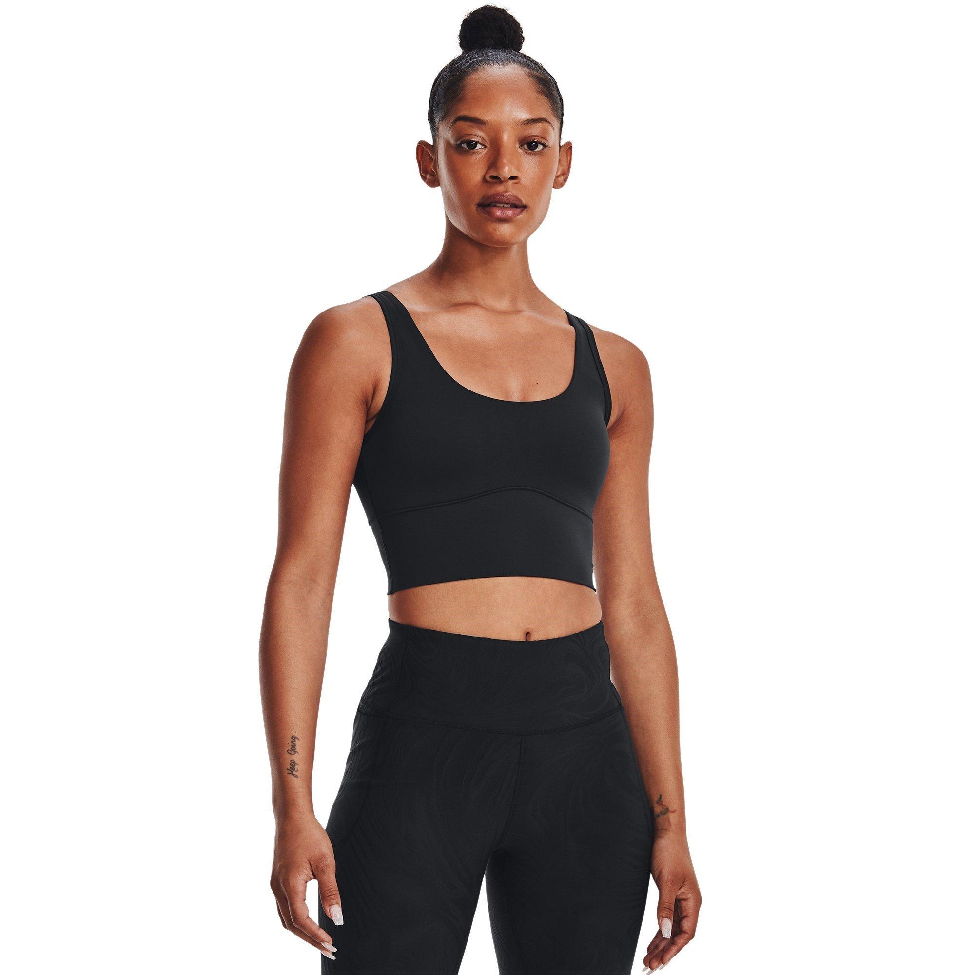 Crna - Under Armour - Meridian Fitted Crop Tank Womens - 3