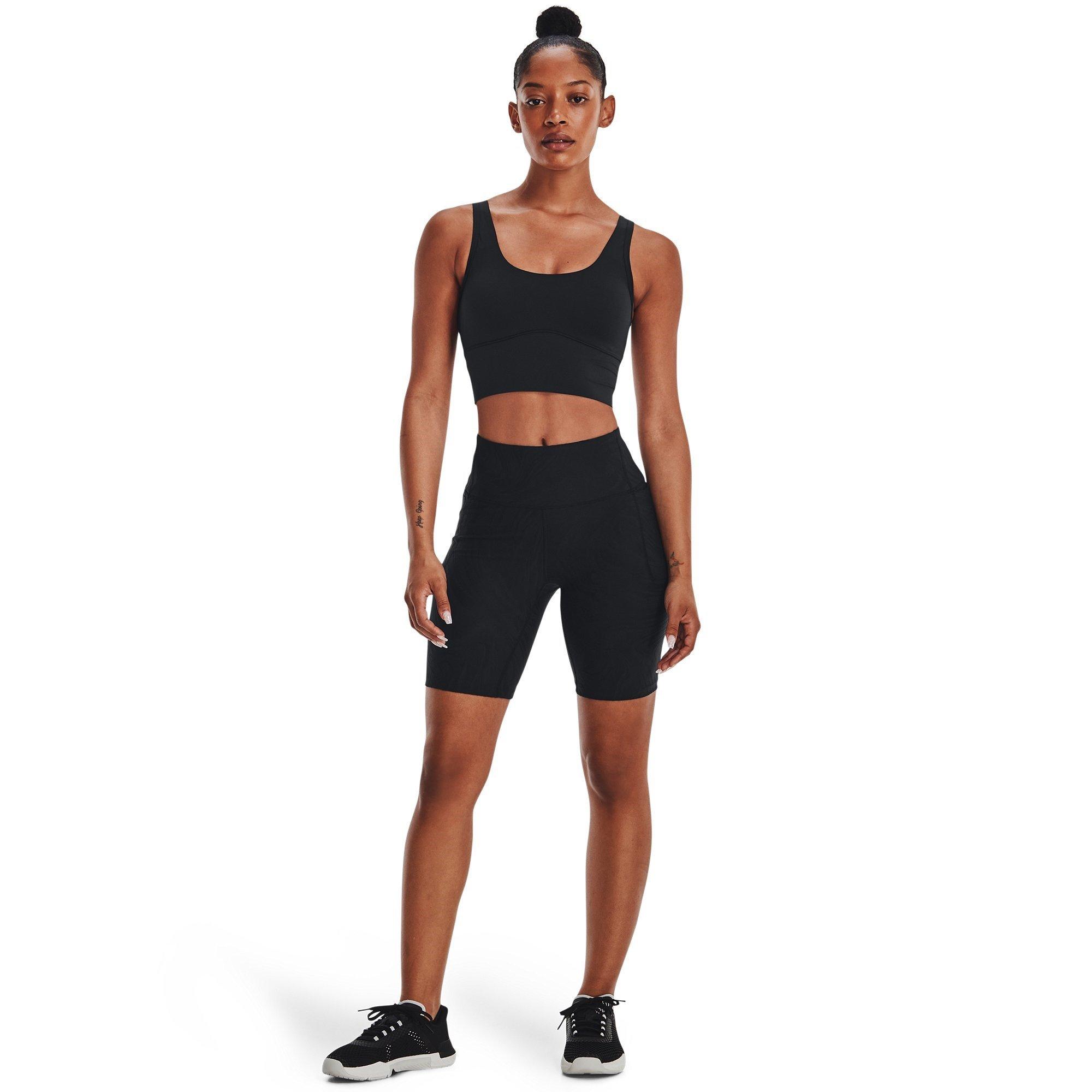 Crna - Under Armour - Meridian Fitted Crop Tank Womens - 7