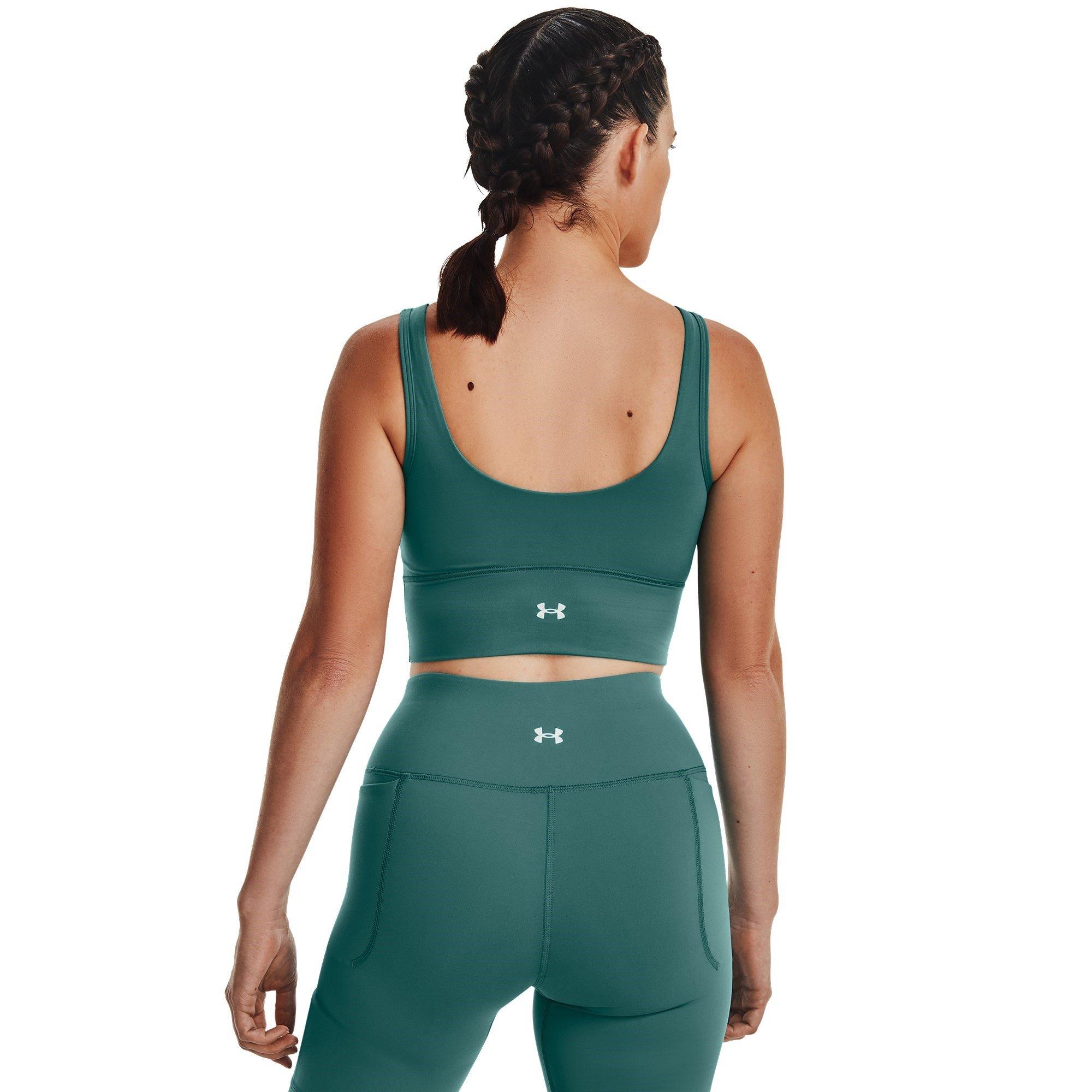 Green - Under Armour - Meridian Fitted Crop Tank Womens - 3