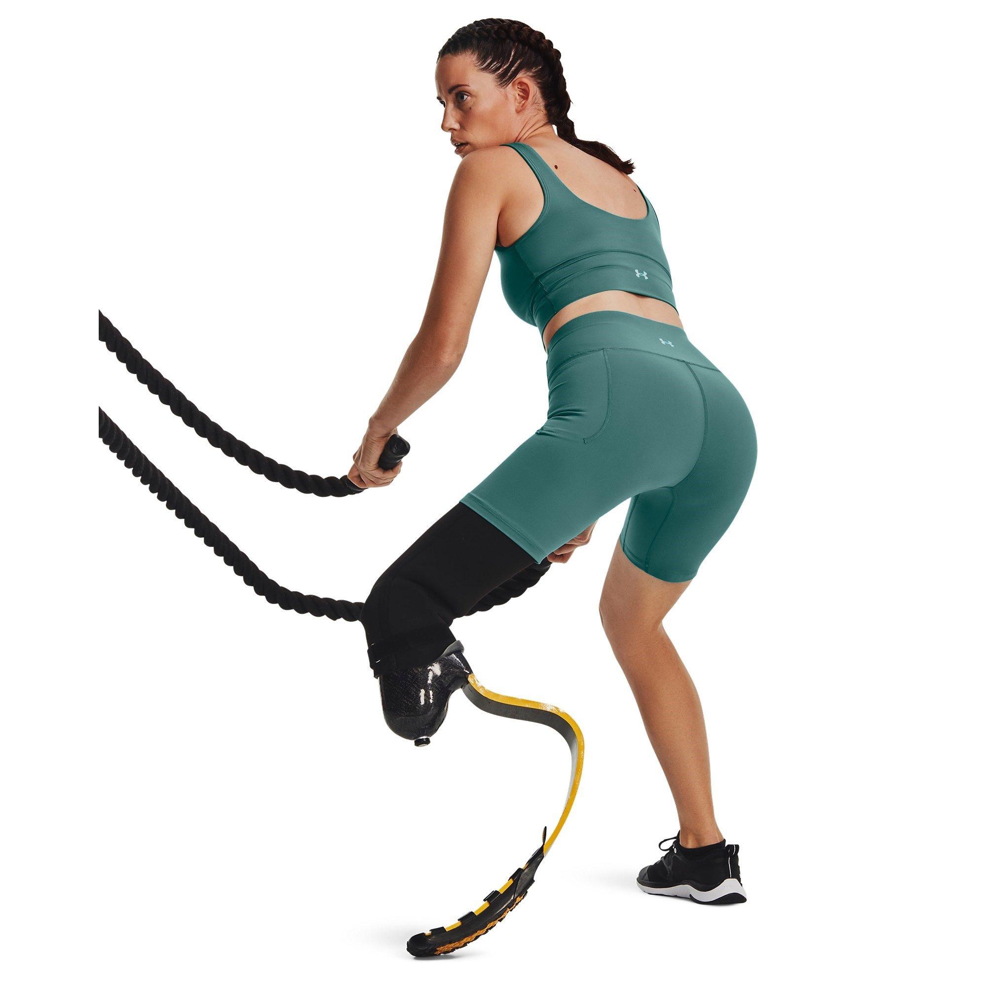 Green - Under Armour - Meridian Fitted Crop Tank Womens - 4