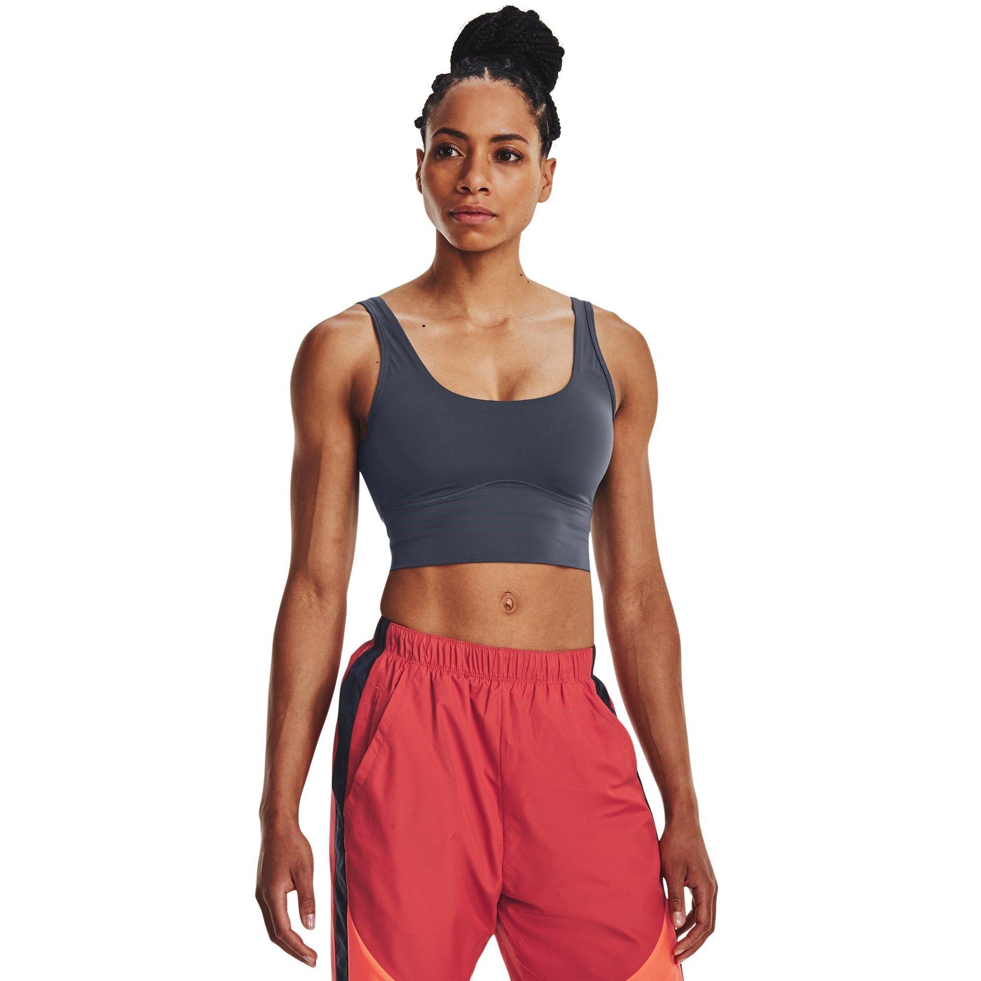 Grey - Under Armour - Meridian Fitted Crop Tank Womens - 2