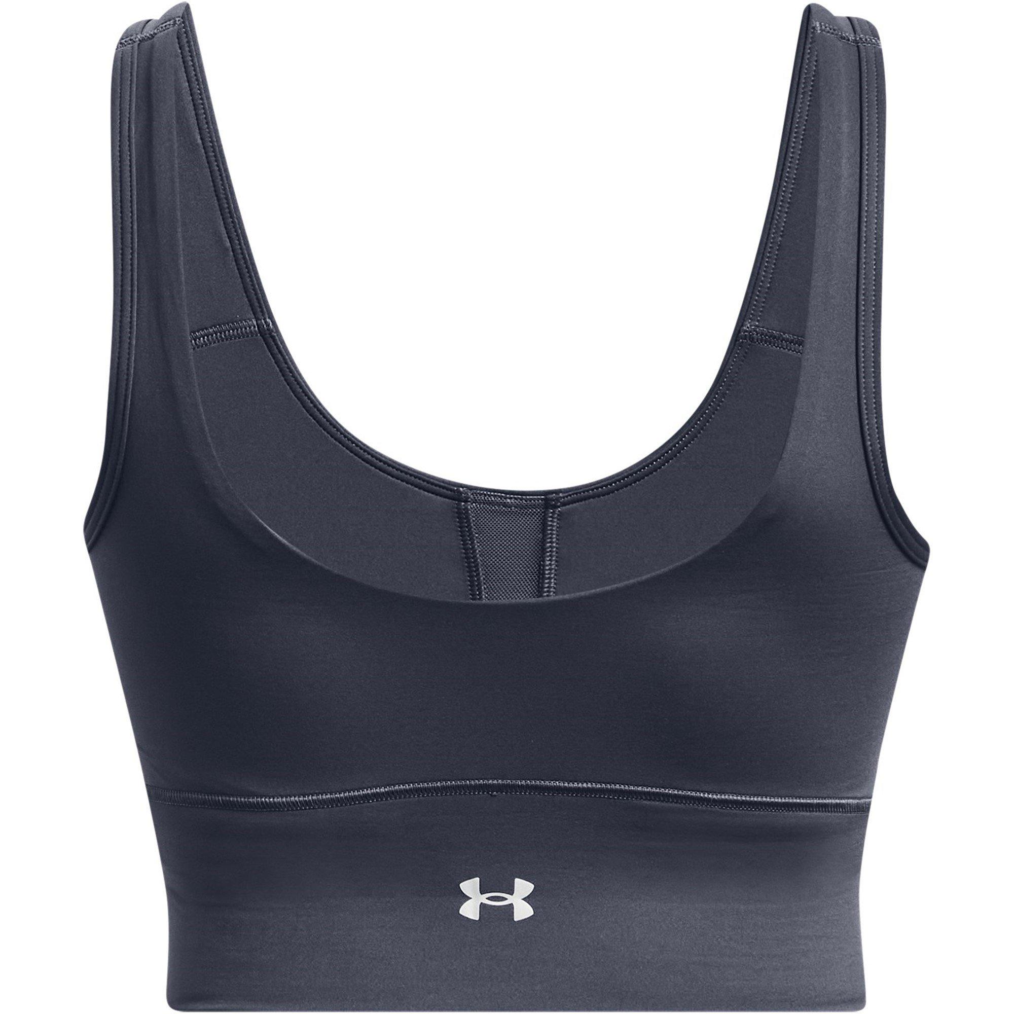 Grey - Under Armour - Meridian Fitted Crop Tank Womens - 6