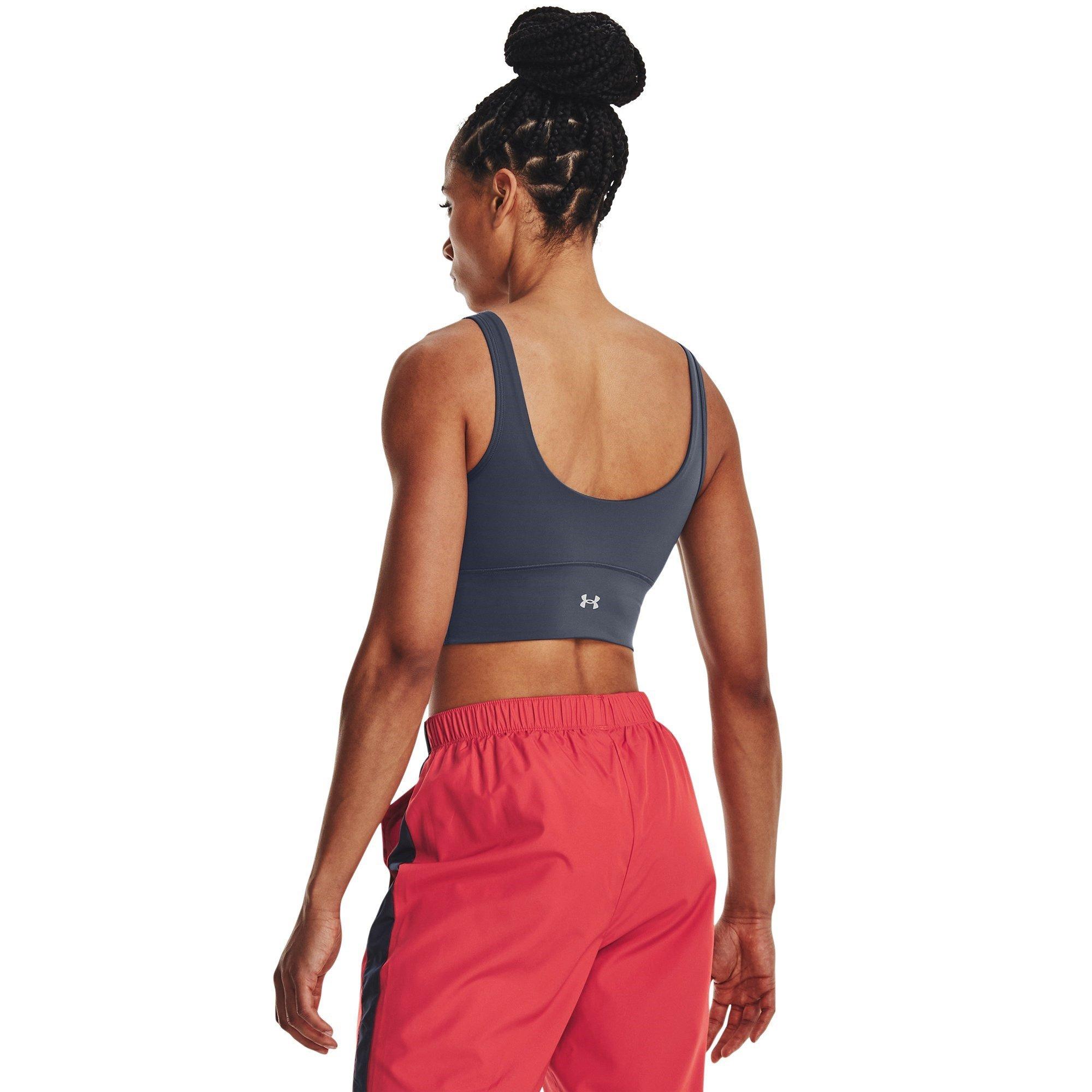 Grey - Under Armour - Meridian Fitted Crop Tank Womens - 3
