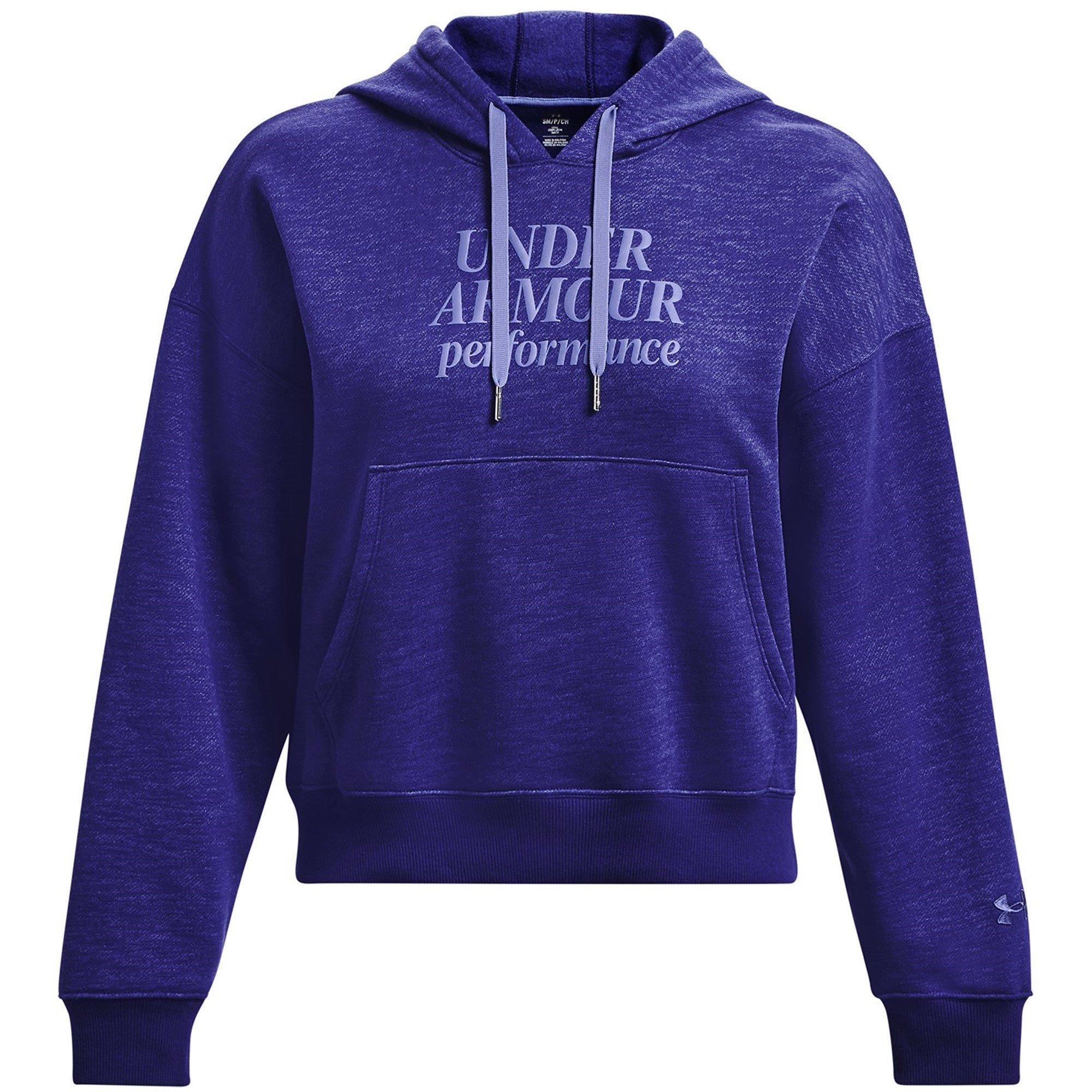 Blå - Under Armour - Essential Script Hoodie Womens - 1