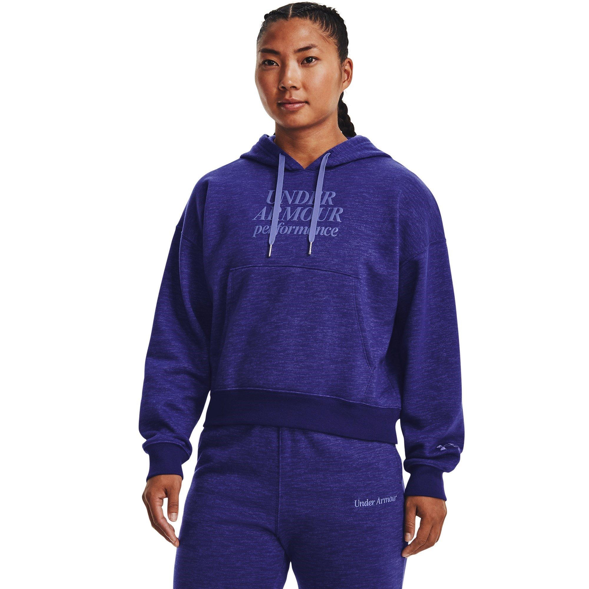 Blue - Under Armour - Essential Script Hoodie Womens - 2