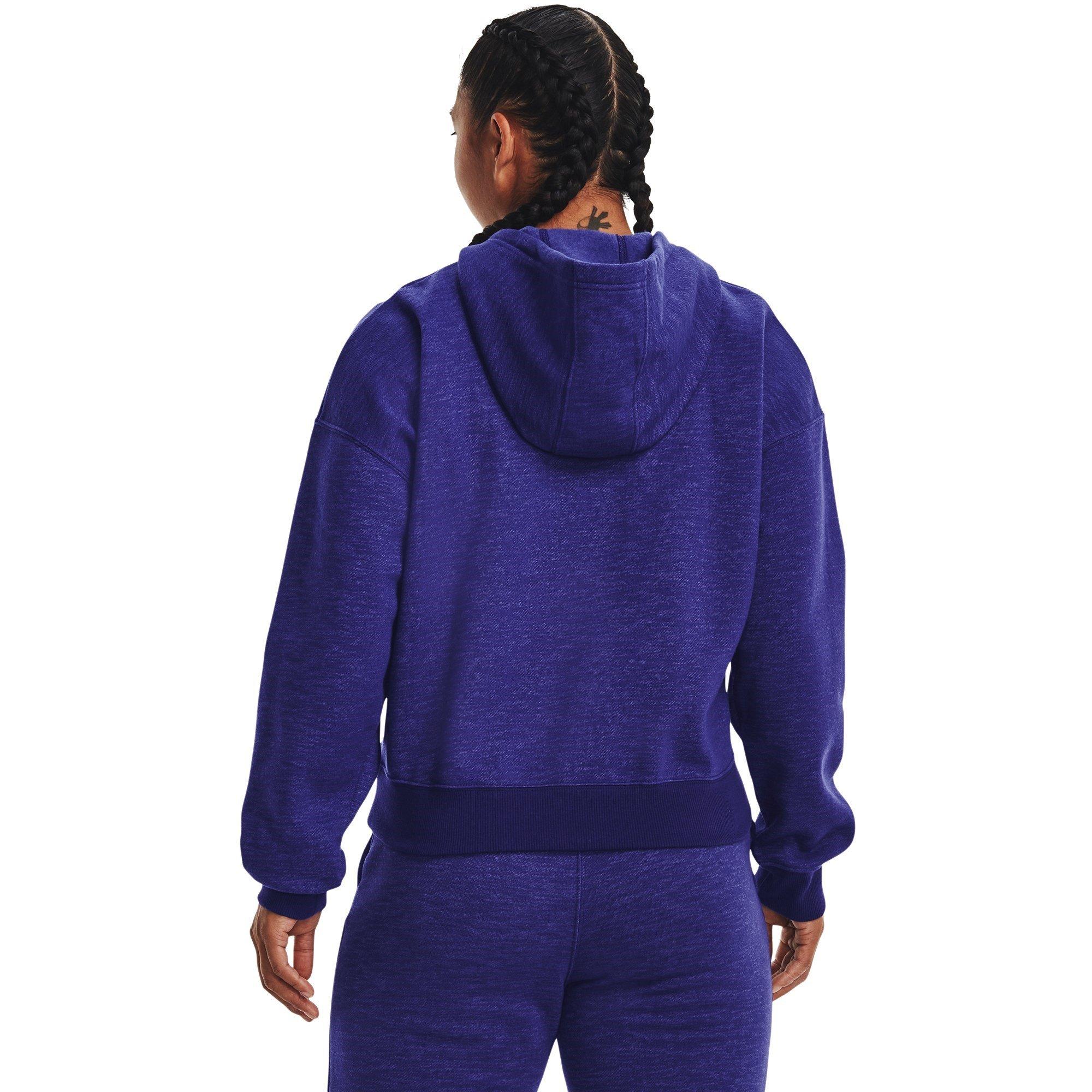 Blue - Under Armour - Essential Script Hoodie Womens - 3