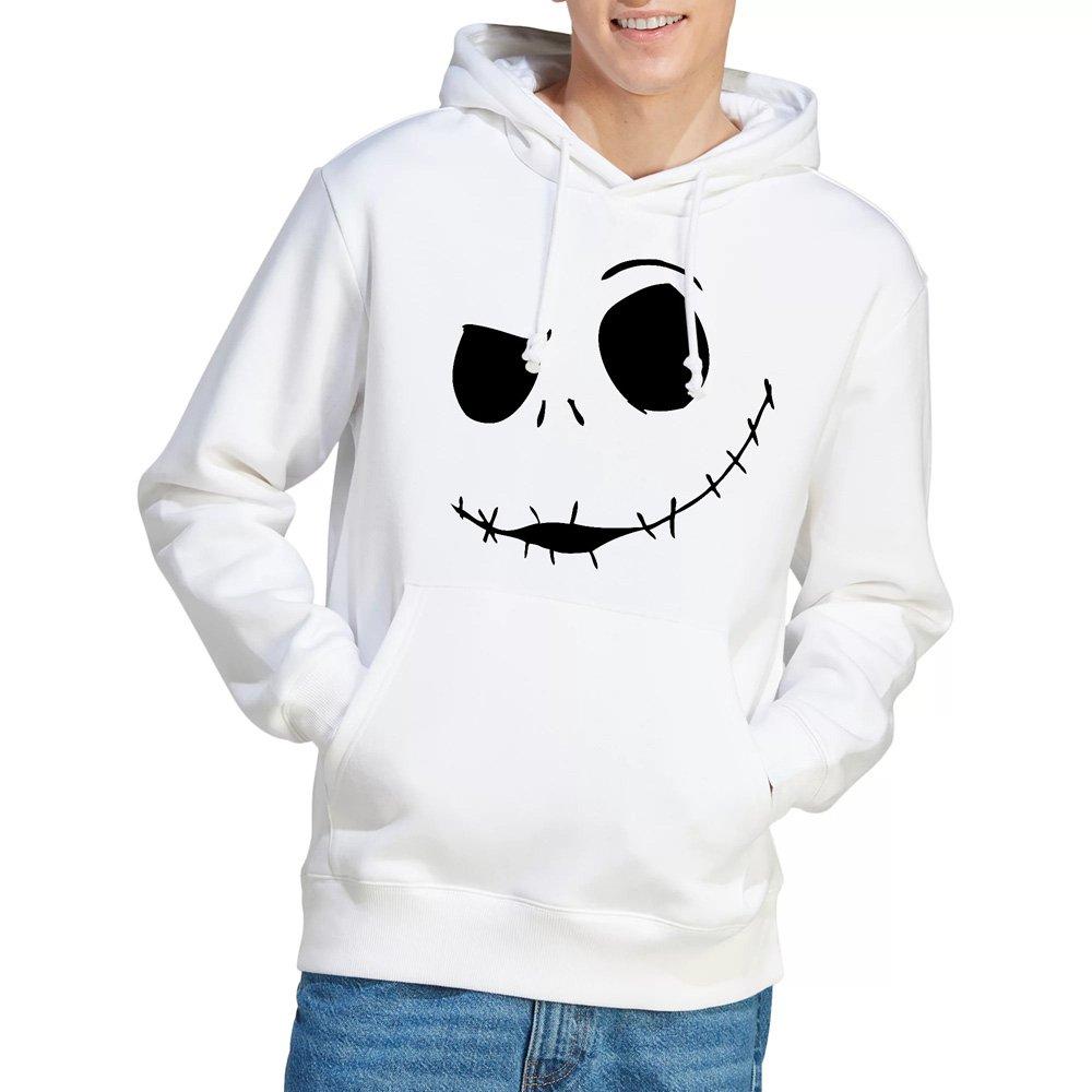 The Nightmare Before Christmas Men's Jack Face Hoodie Wh - White - M