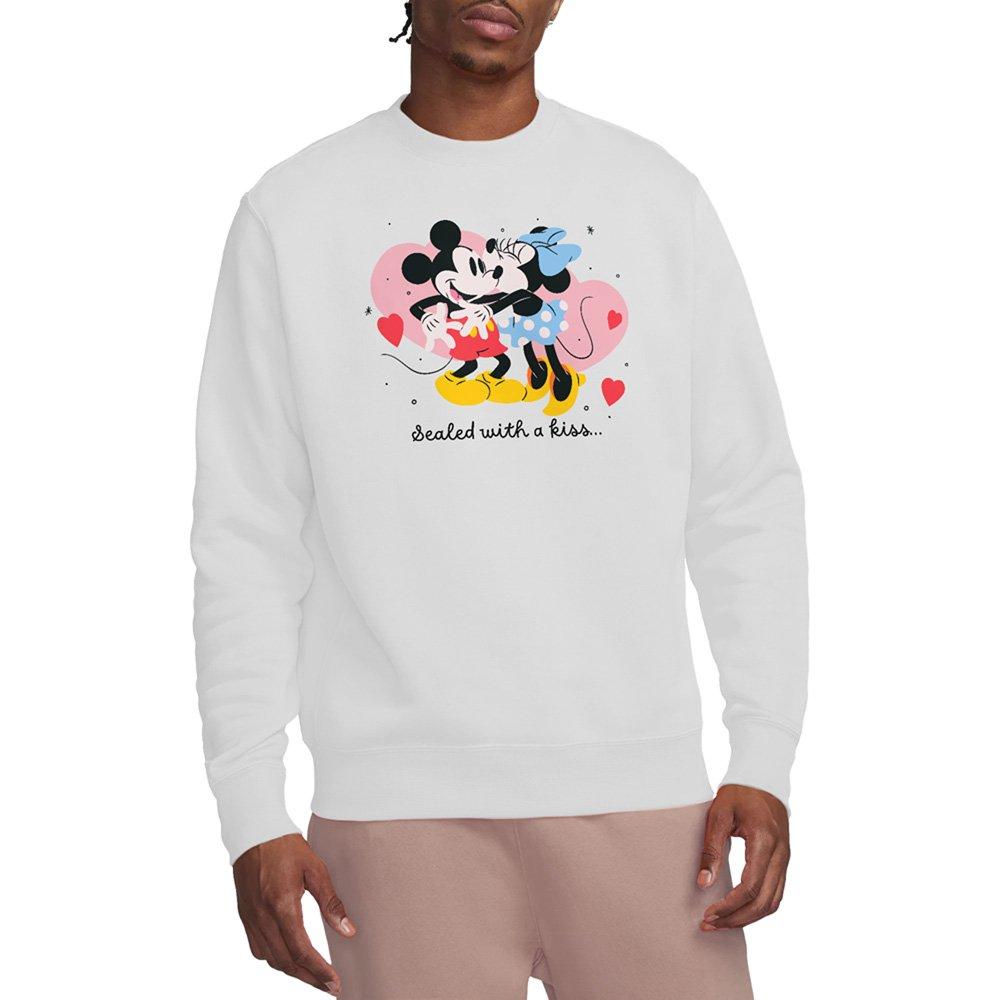 Disney Men's Mickey And Minnie Sealed With A Kiss Sweatshirt W - White - XL