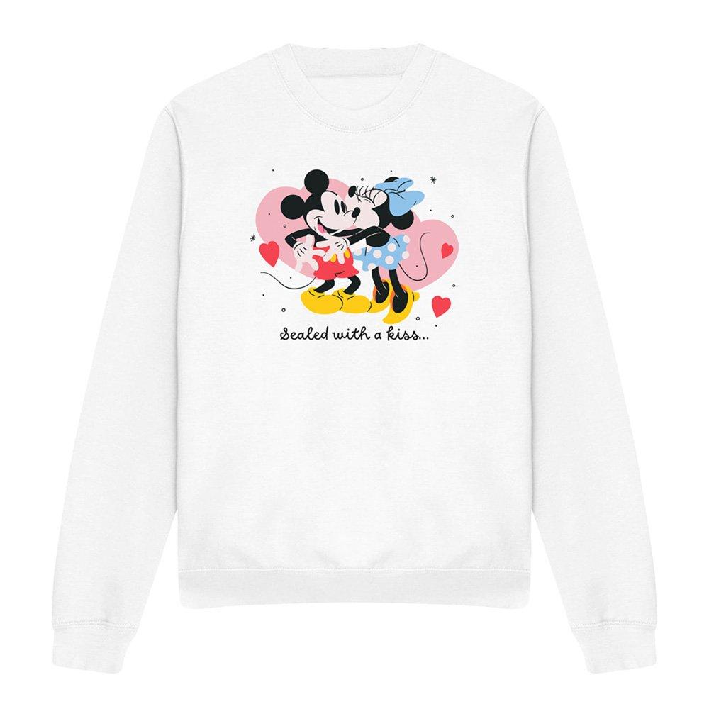 White - Disney - Mickey And Minnie Sealed With A Kiss Sweatshirt W - 3