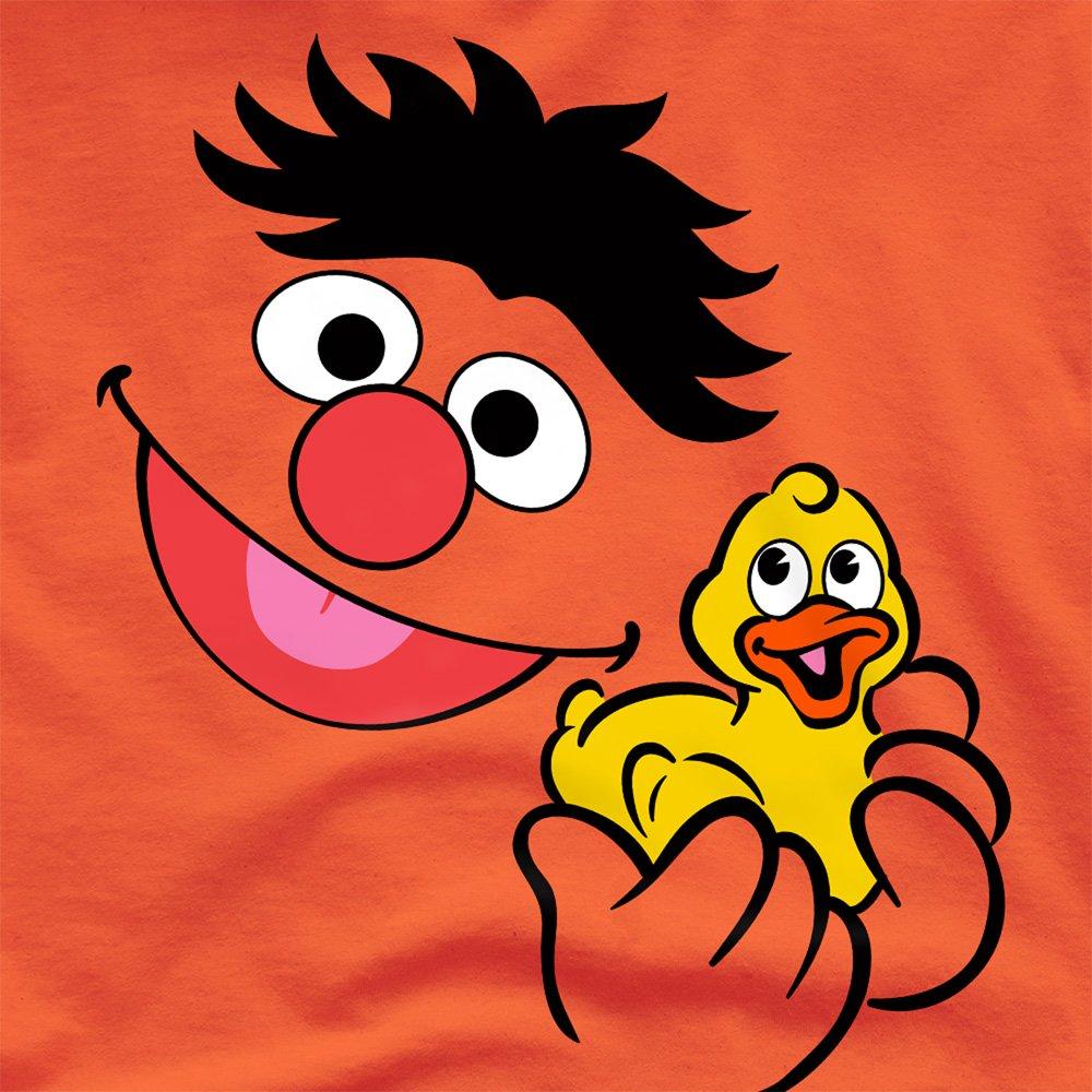 Orange - Sesame Street - Sesame Street Ernie Holding Rubber Duckie T Shirt - 2