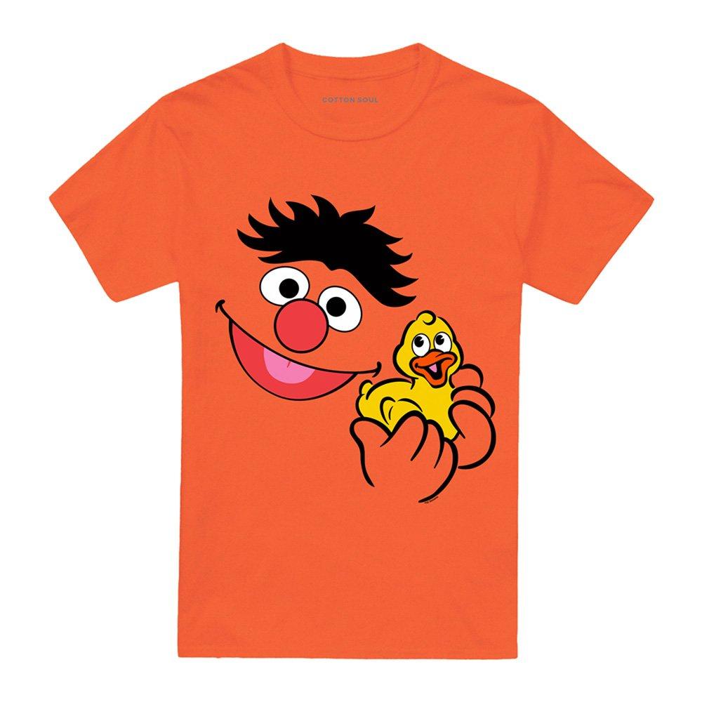 Orange - Sesame Street - Sesame Street Ernie Holding Rubber Duckie T Shirt - 4