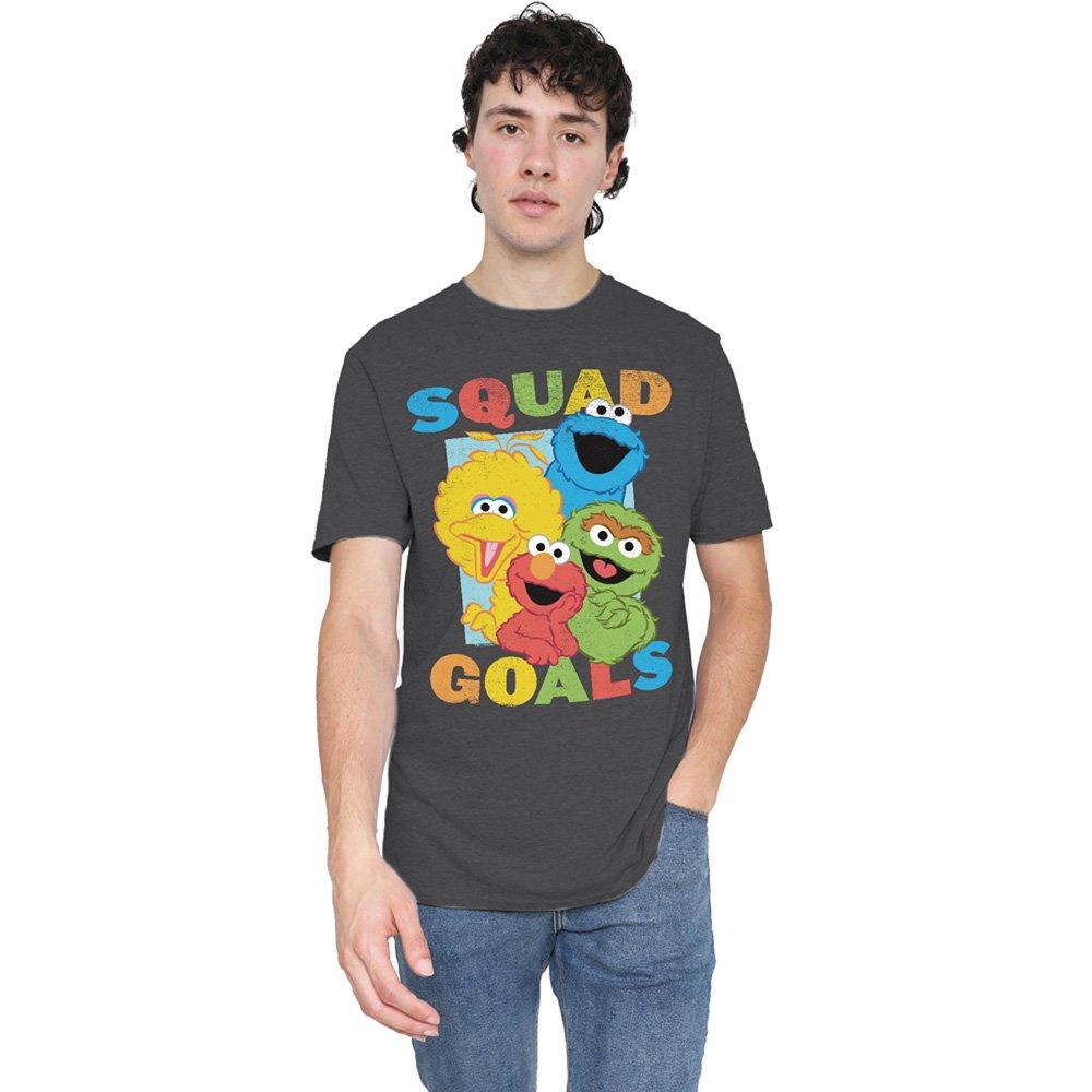 Charcoal - Sesame Street - Sesame Street Squad Goals T-Shirt Charcoal - 1
