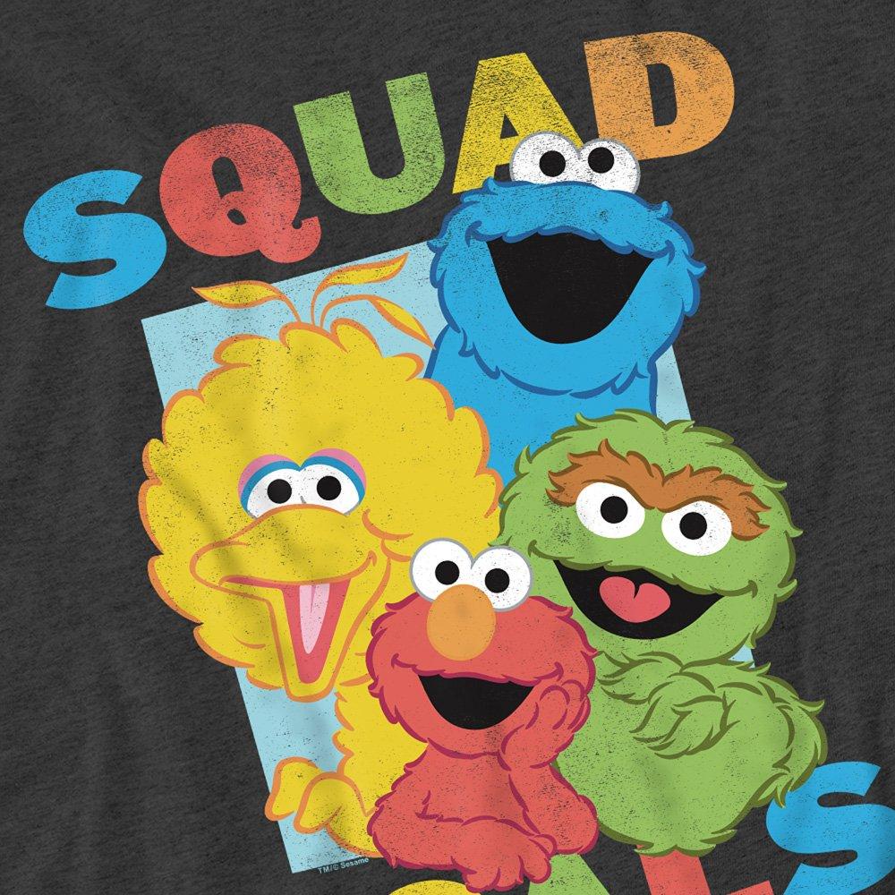 Charcoal - Sesame Street - Sesame Street Squad Goals T-Shirt Charcoal - 2