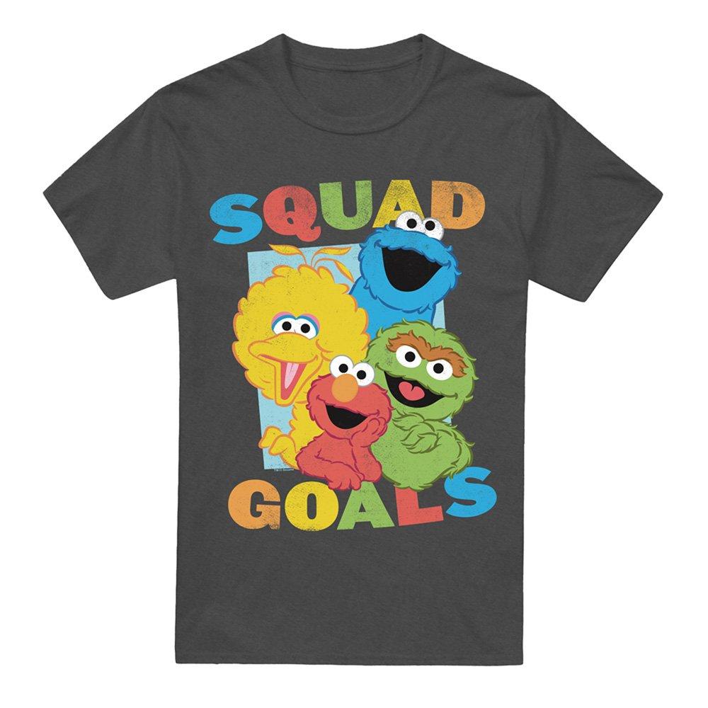 Charcoal - Sesame Street - Sesame Street Squad Goals T-Shirt Charcoal - 4
