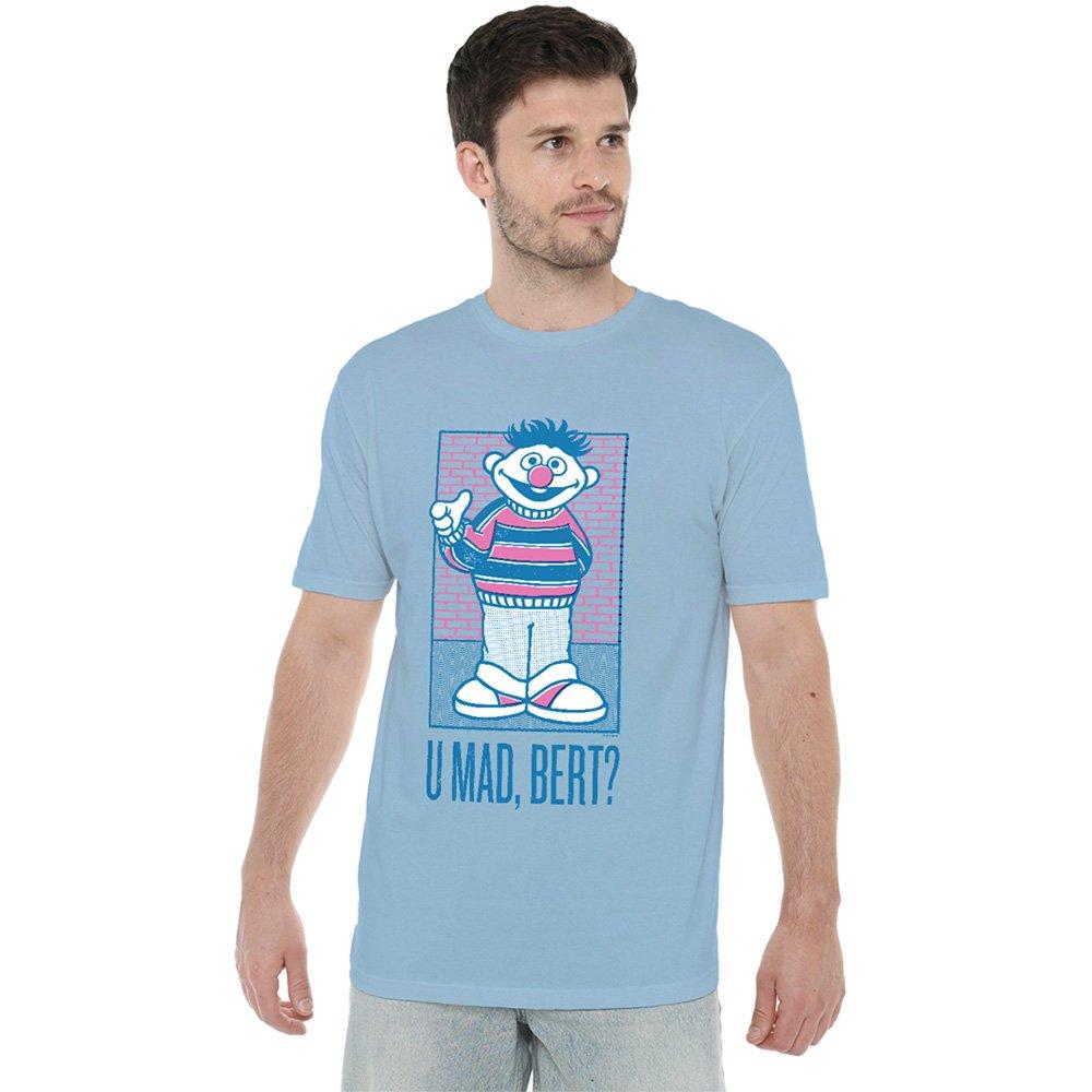 Light Blue - Sesame Street - Sesame Street Ernie U Mad Bert? T Shirt Light Blu - 1