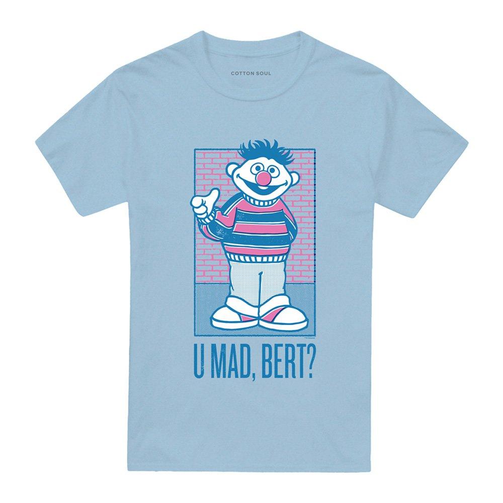 Light Blue - Sesame Street - Sesame Street Ernie U Mad Bert? T Shirt Light Blu - 4