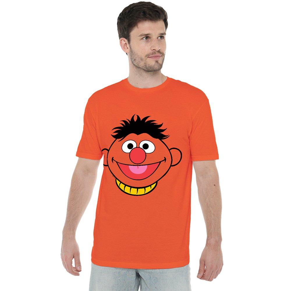 Orange - Sesame Street - Sesame Street Ernie Full Face T Shirt Orange - 1