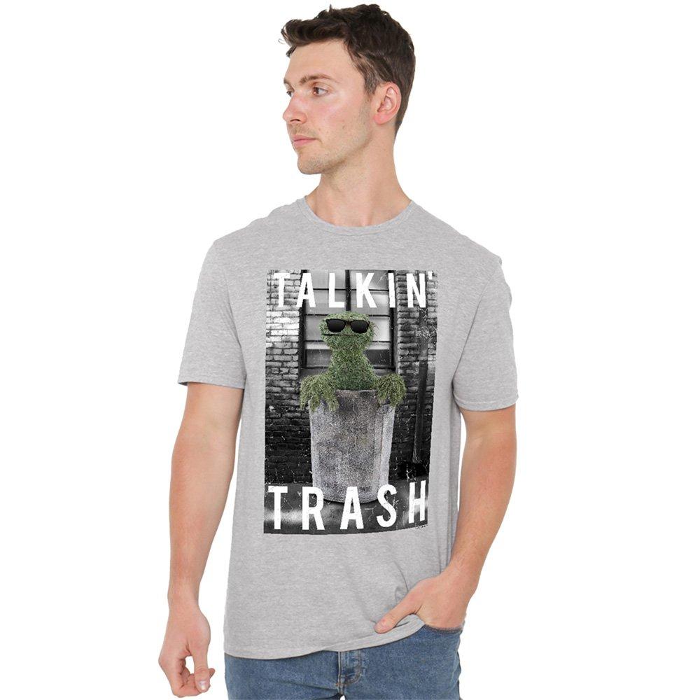 Grey - Sesame Street - Sesame Street Talkin Trash T Shirt Athletic Heath - 1