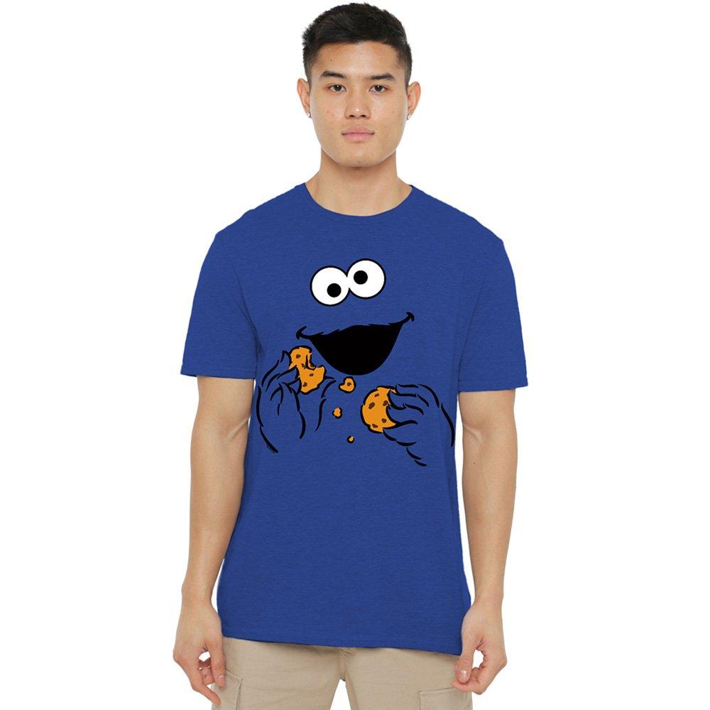 Royal - Sesame Street - Sesame Street Cookie Monster Om Nom Face T-Shirt - 1