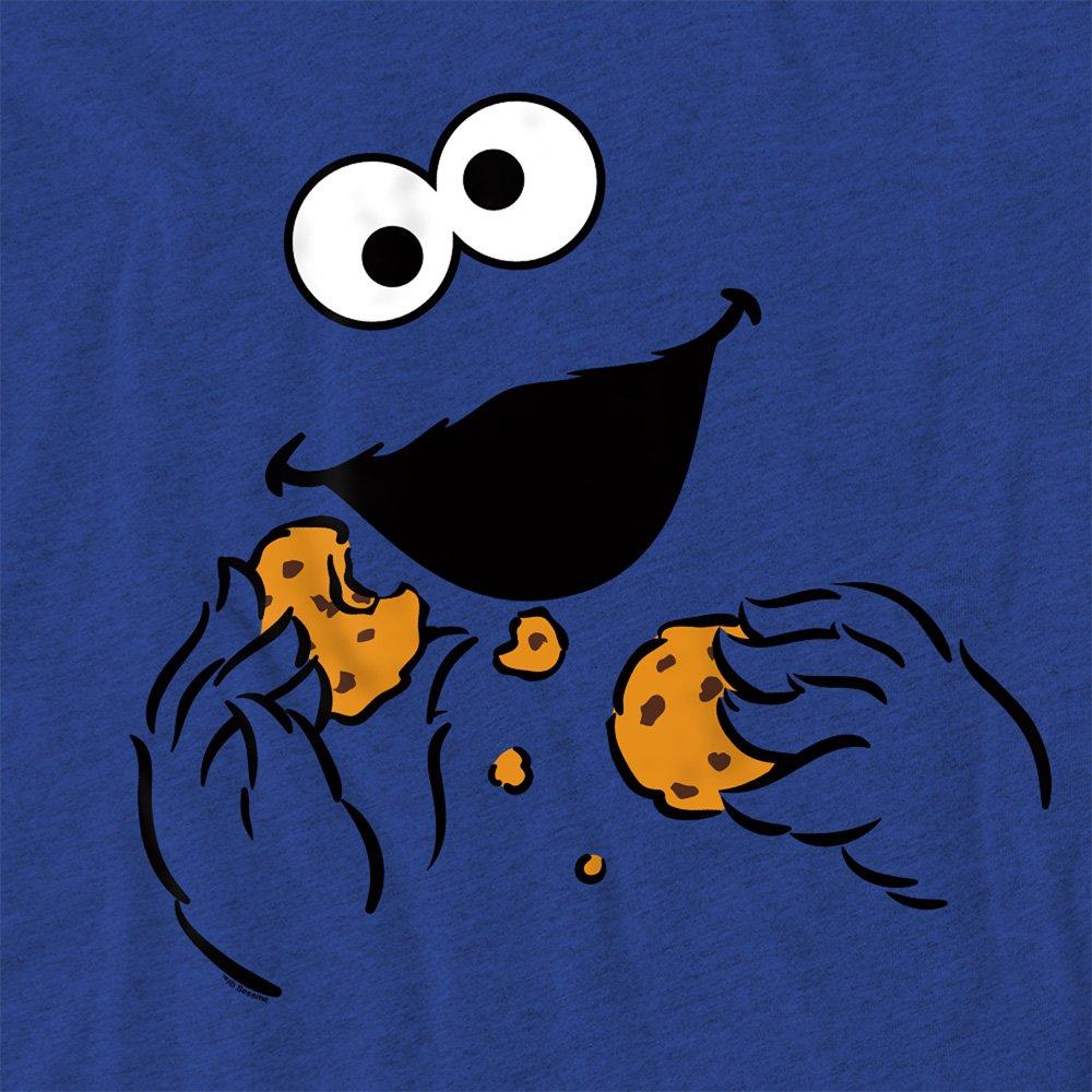 Royal - Sesame Street - Sesame Street Cookie Monster Om Nom Face T-Shirt - 2
