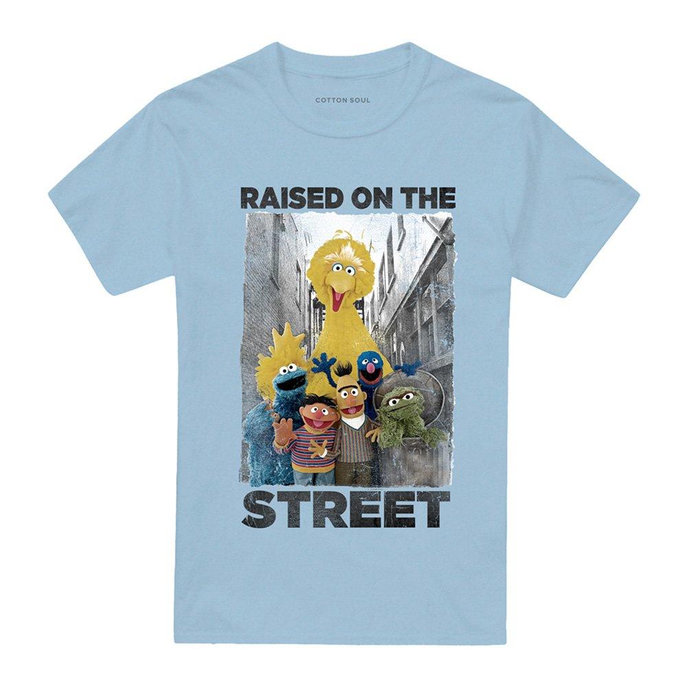Light Blue - Sesame Street - Sesame Street Distressed Raised On The Street T Sh - 4