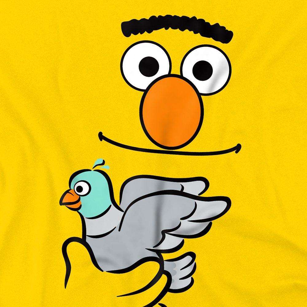 Yellow - Sesame Street - Sesame Street Bert Holding Pigeon T Shirt Yellow - 2