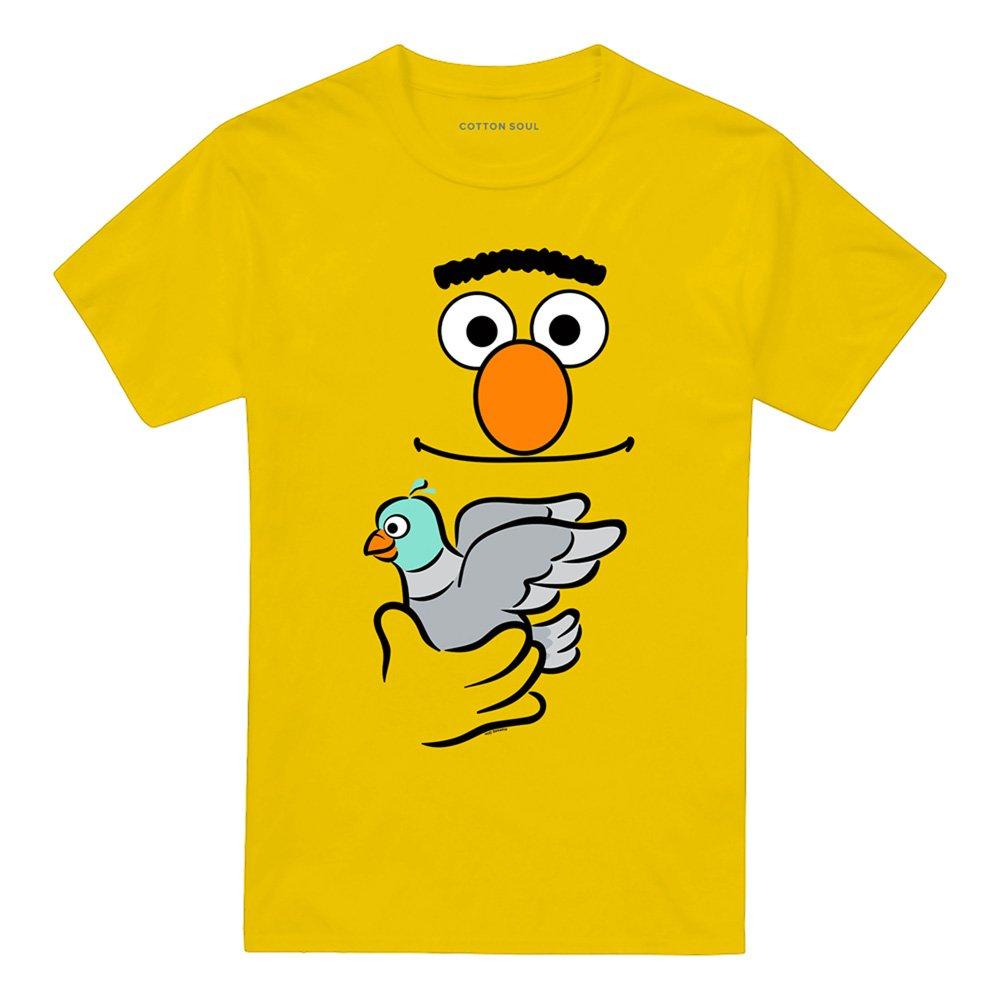 Yellow - Sesame Street - Sesame Street Bert Holding Pigeon T Shirt Yellow - 4