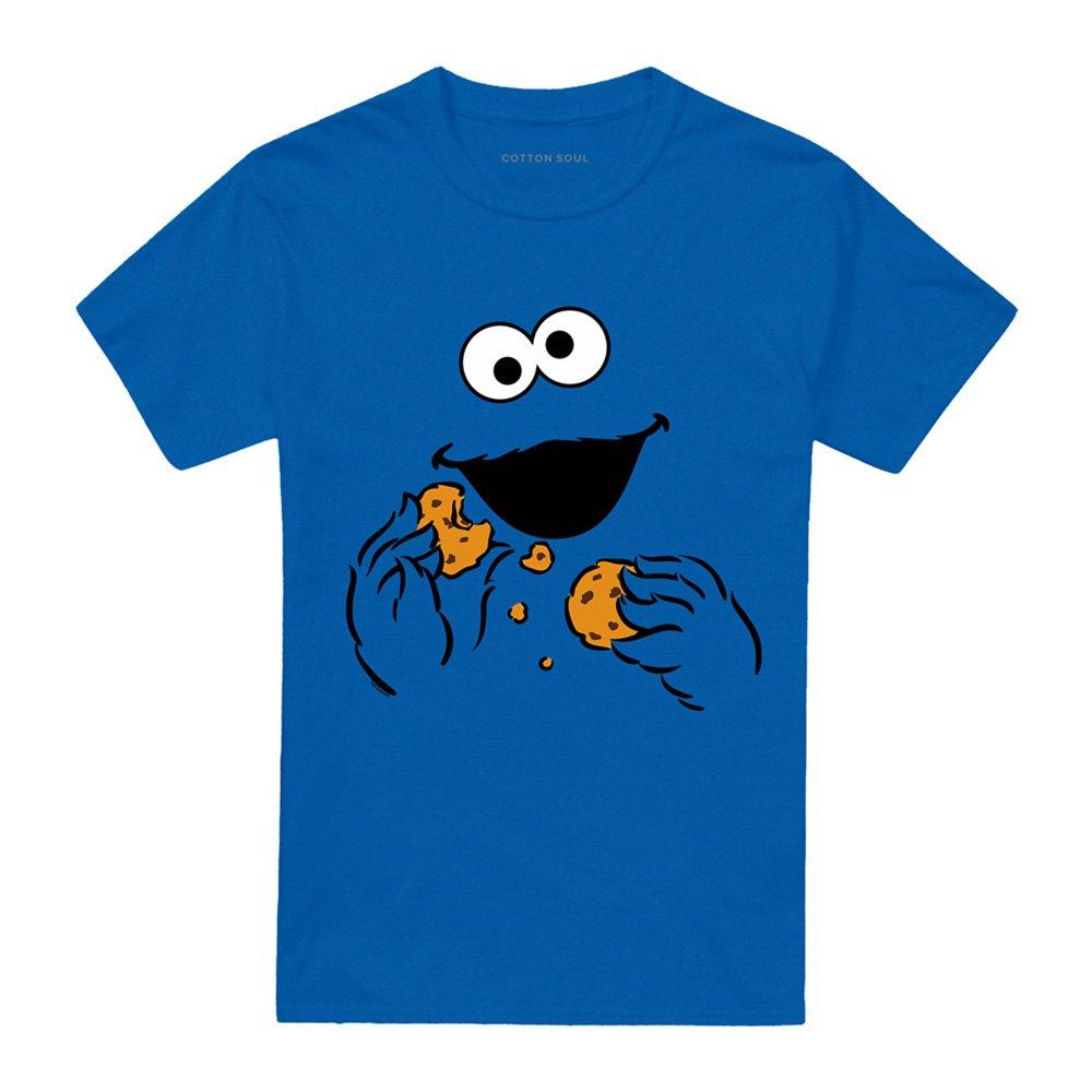 Royal - Sesame Street - Sesame Street Cookie Monster Om Nom Face T Shirt - 4
