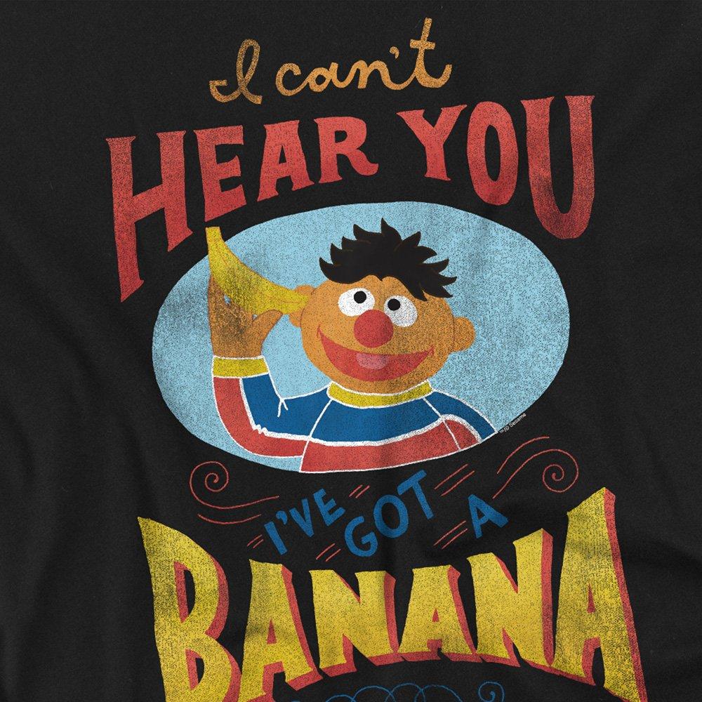 Black - Sesame Street - Sesame Street Ernie Banana In My Ear T Shirt Blac - 2