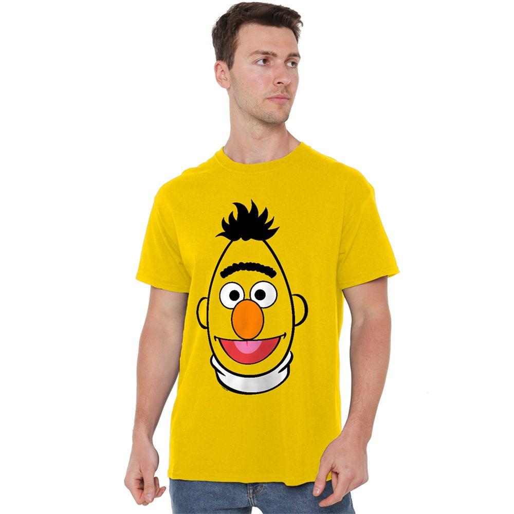 Yellow - Sesame Street - Sesame Street Bert Full Face T Shirt Yellow - 1