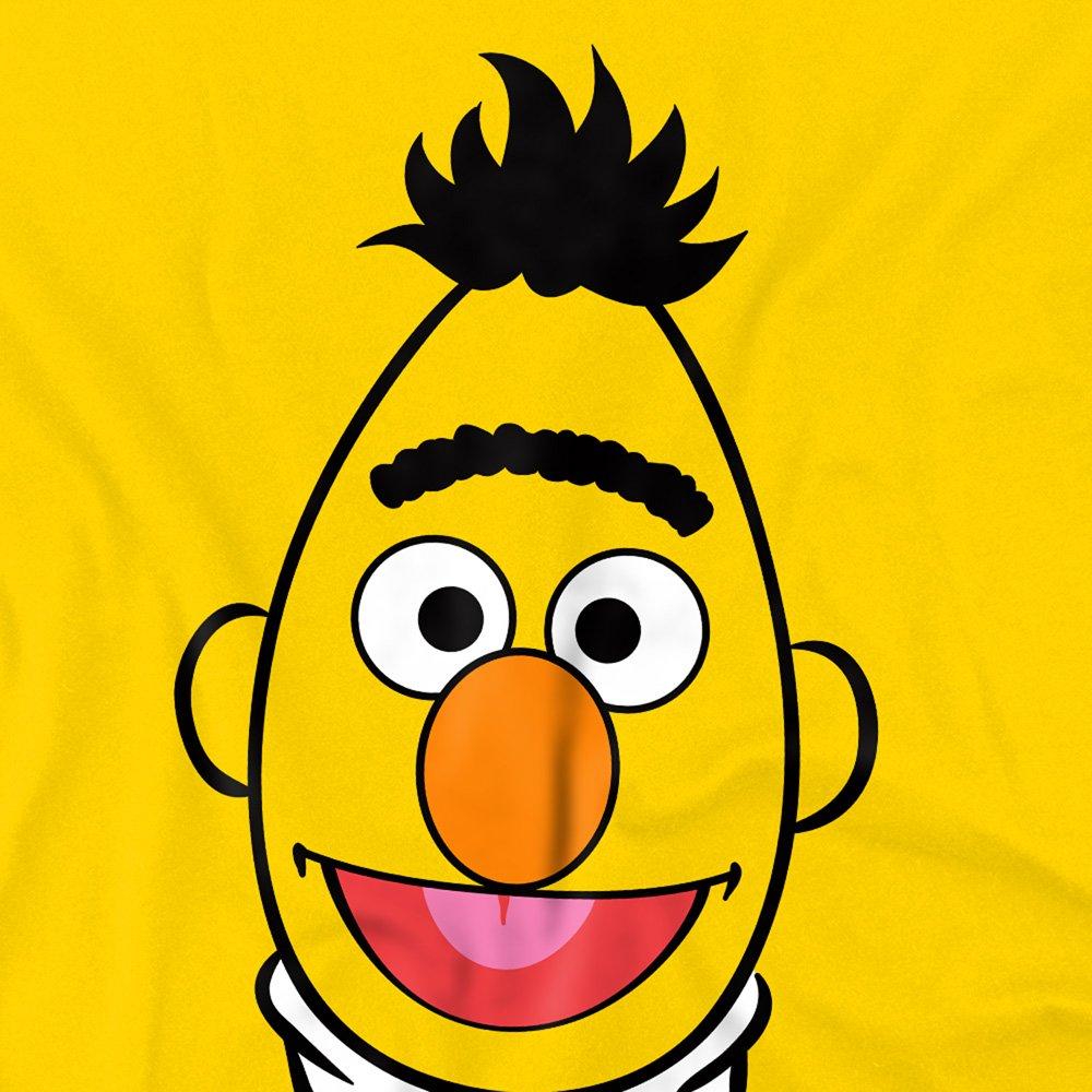 Yellow - Sesame Street - Sesame Street Bert Full Face T Shirt Yellow - 2