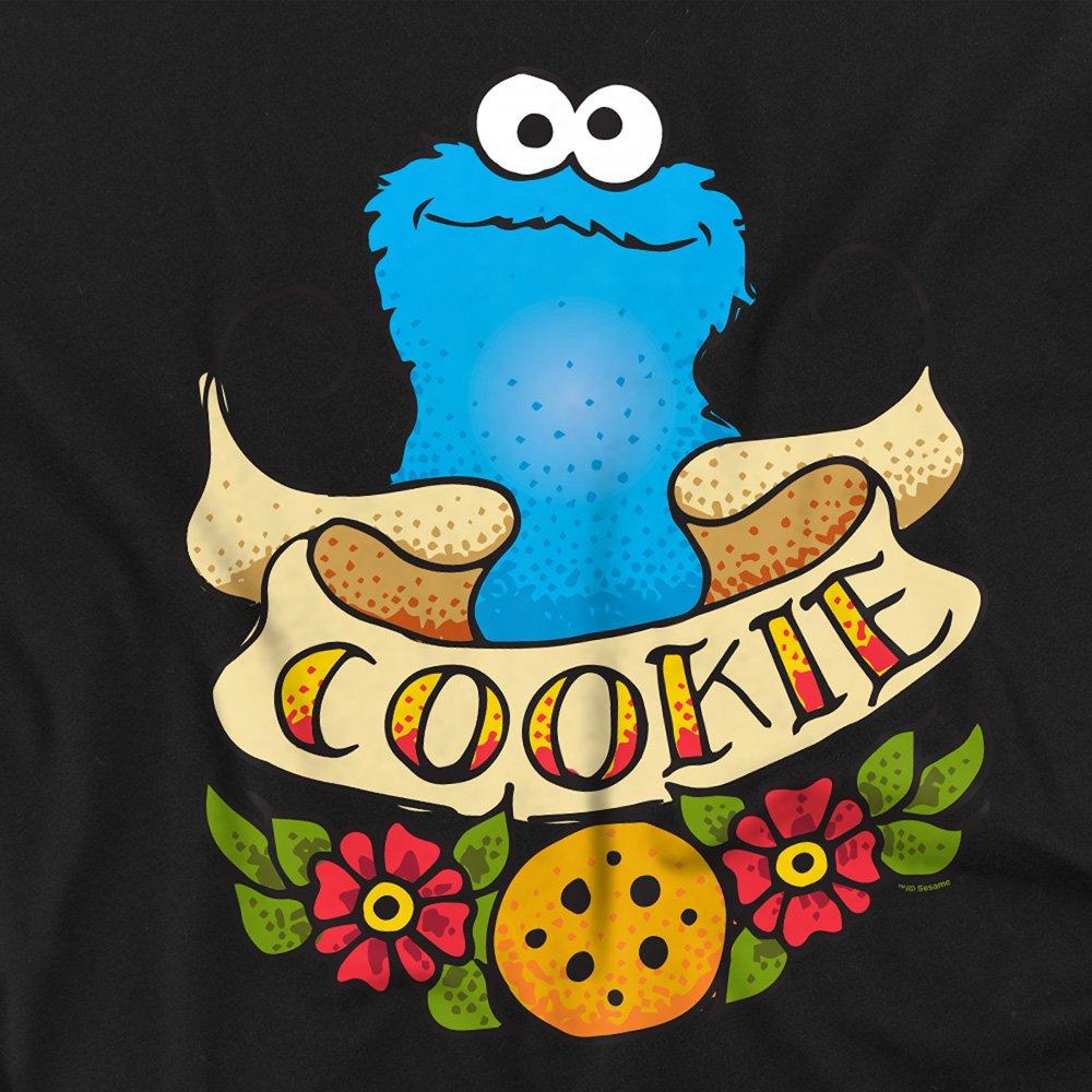 Black - Sesame Street - Sesame Street Cookie Monster Cookies Tattoo T Shir - 2