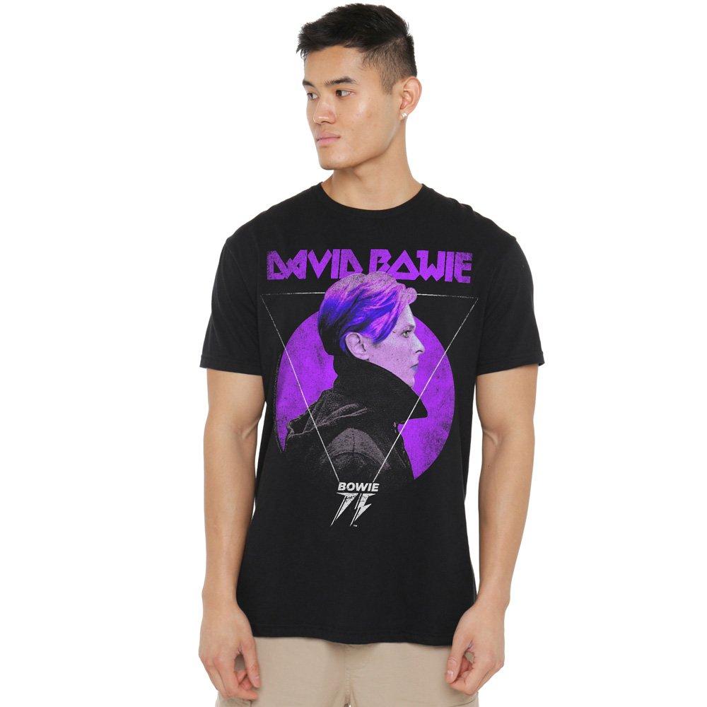 Black - David Bowie - David Bowie Side Profile 75 Logo Unisex T Shirt B - 1
