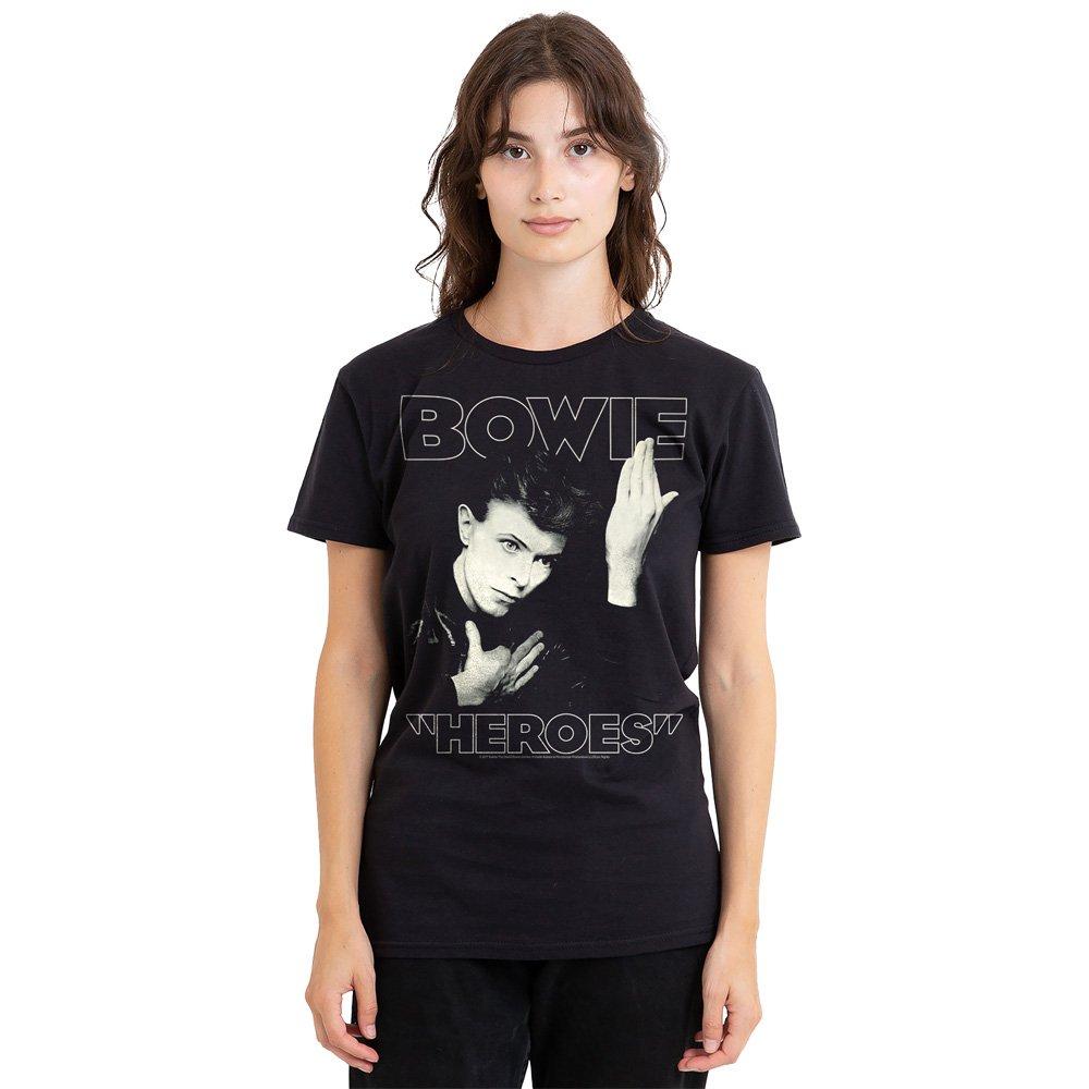 Black - David Bowie - David Bowie Heroes Cover T-Shirt Black - 1