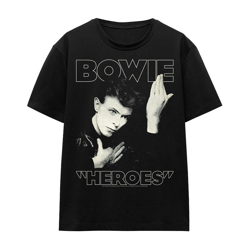Black - David Bowie - David Bowie Heroes Cover T-Shirt Black - 4