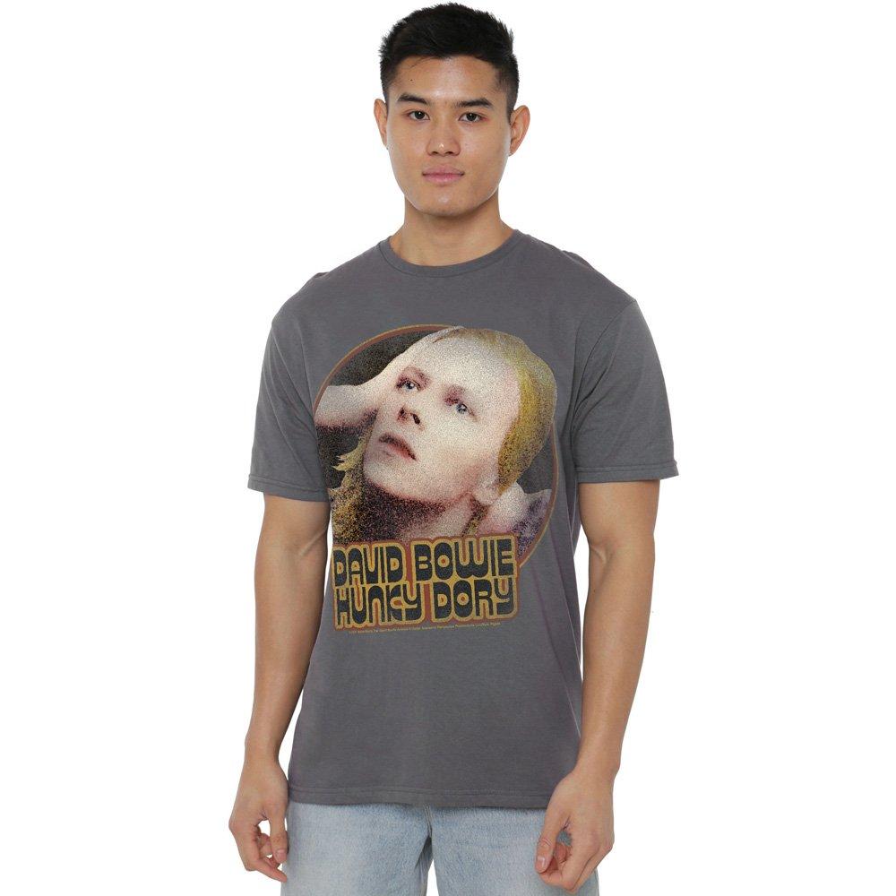 Charcoal - David Bowie - David Bowie Hunky Dory Circle Unisex T Shirt Char - 1