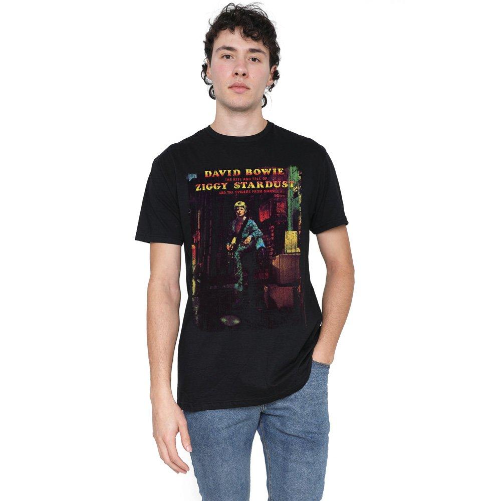 Black - David Bowie - David Bowie Ziggy Stardust Album T-Shirt Black - 1
