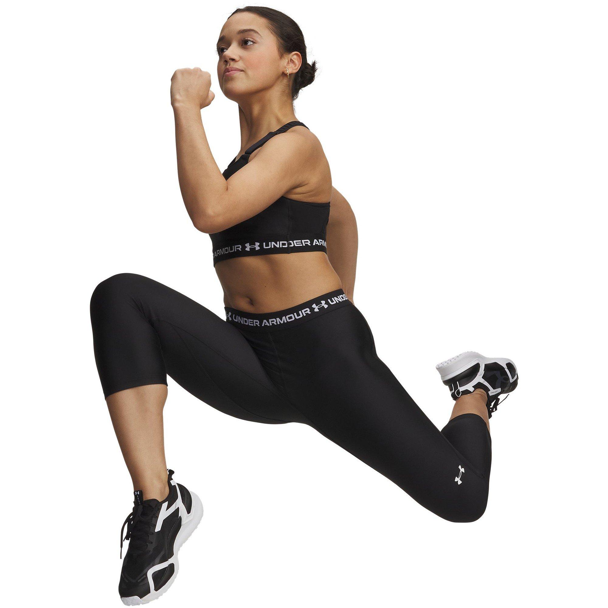 Black/White - Under Armour - Women's HeatGear 3/4 Capri - 3