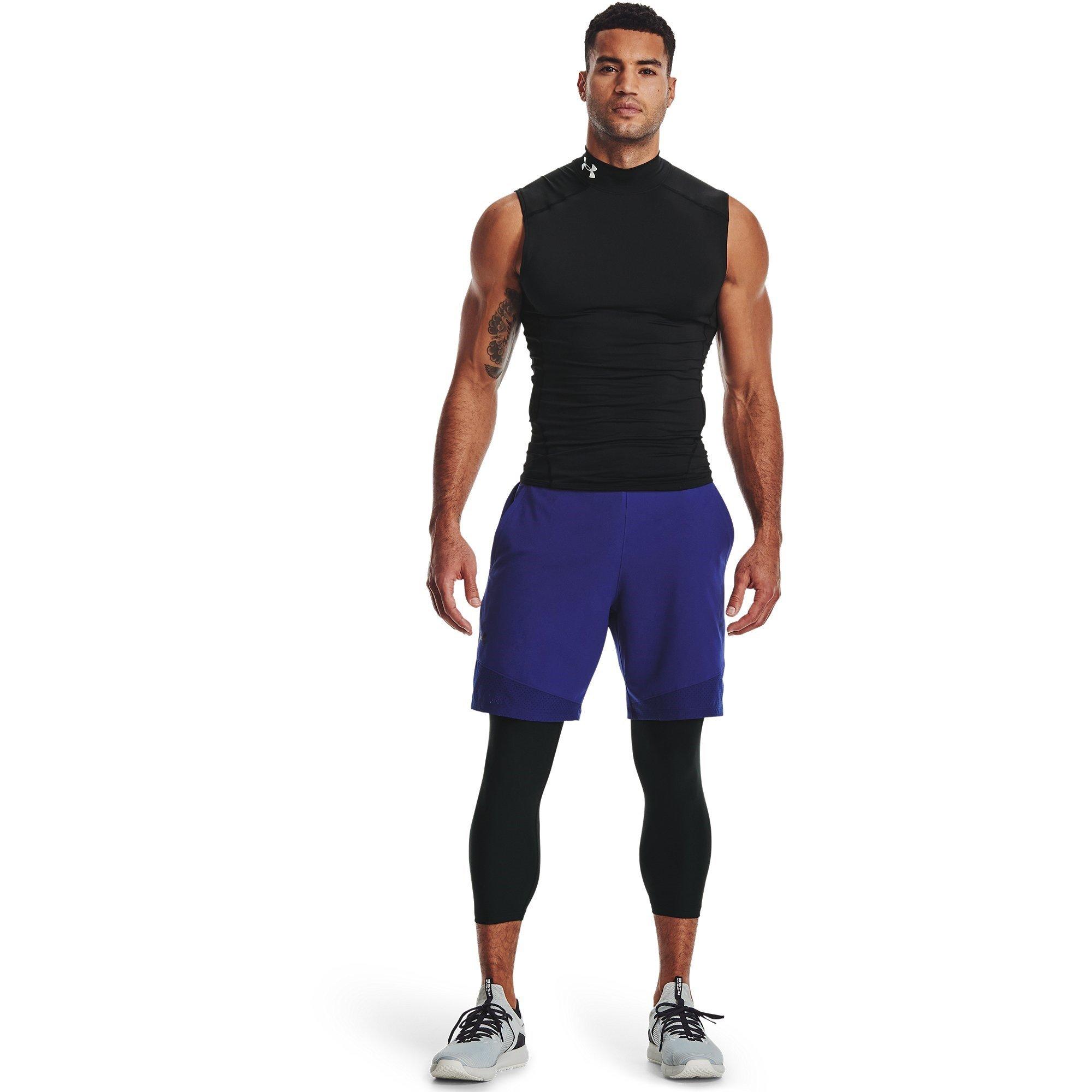 Black/White - Under Armour - Heat Gear Armour Three Quater Mens Leggings - 5