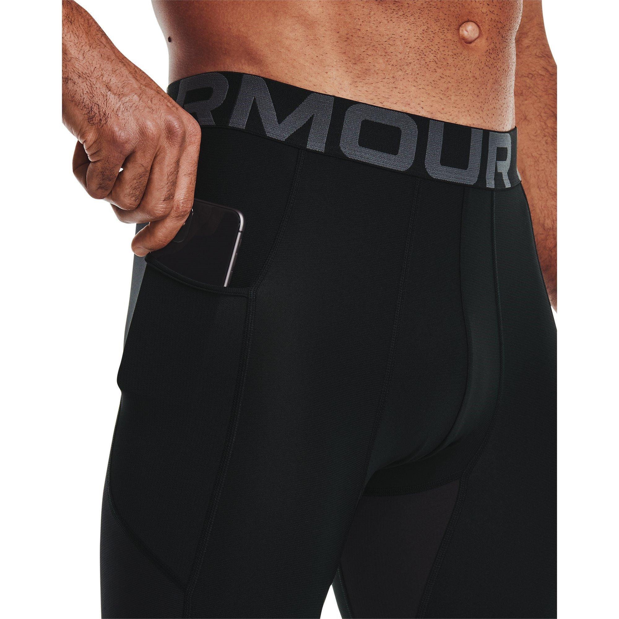 Black/White - Under Armour - Heat Gear Armour Three Quater Mens Leggings - 6