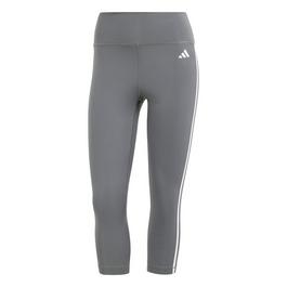 adidas Train Essentials 3-Stripes High-Waisted three quarterLeggings Womens