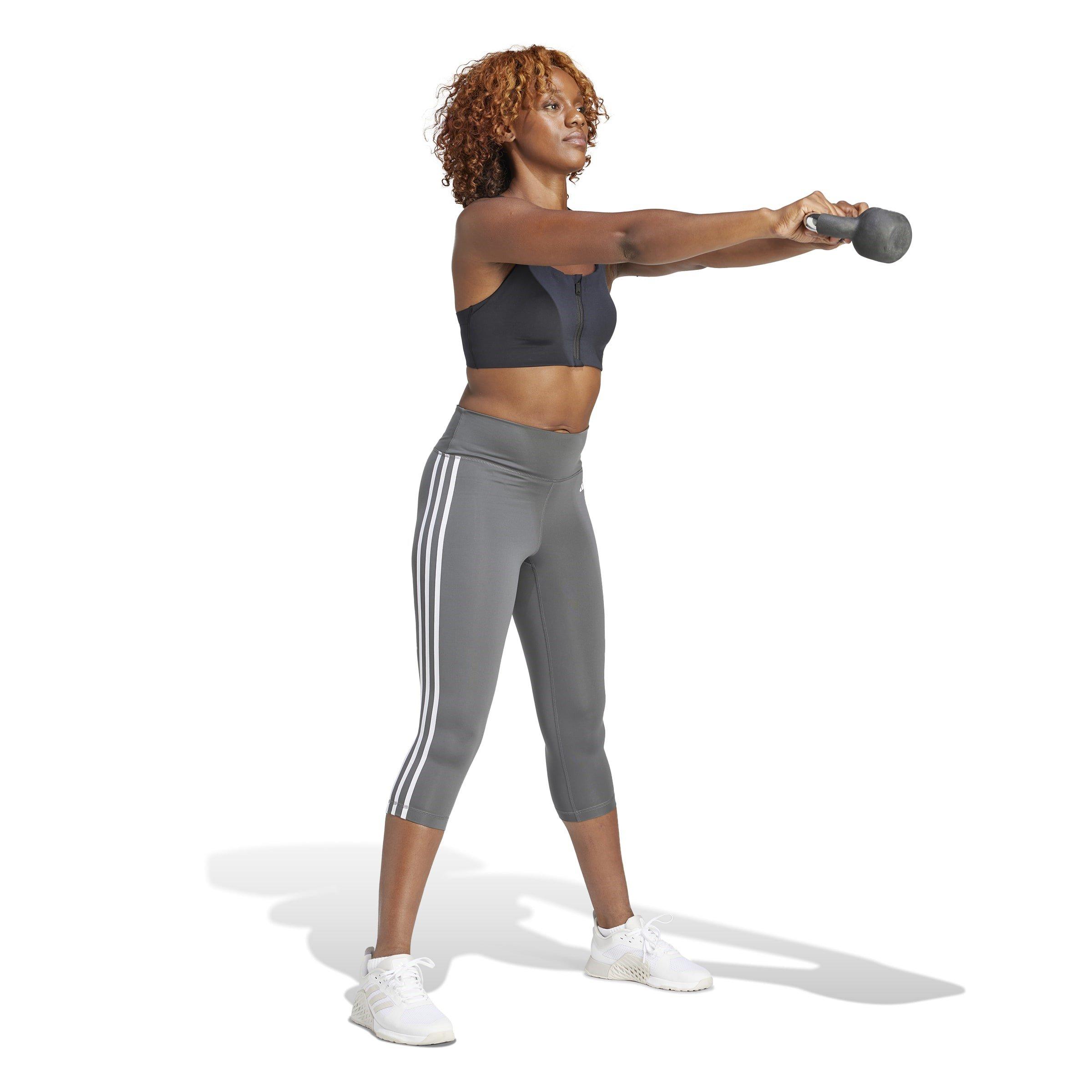 Grey Six - adidas - Train Essentials Striped High-Waisted Capris - 4