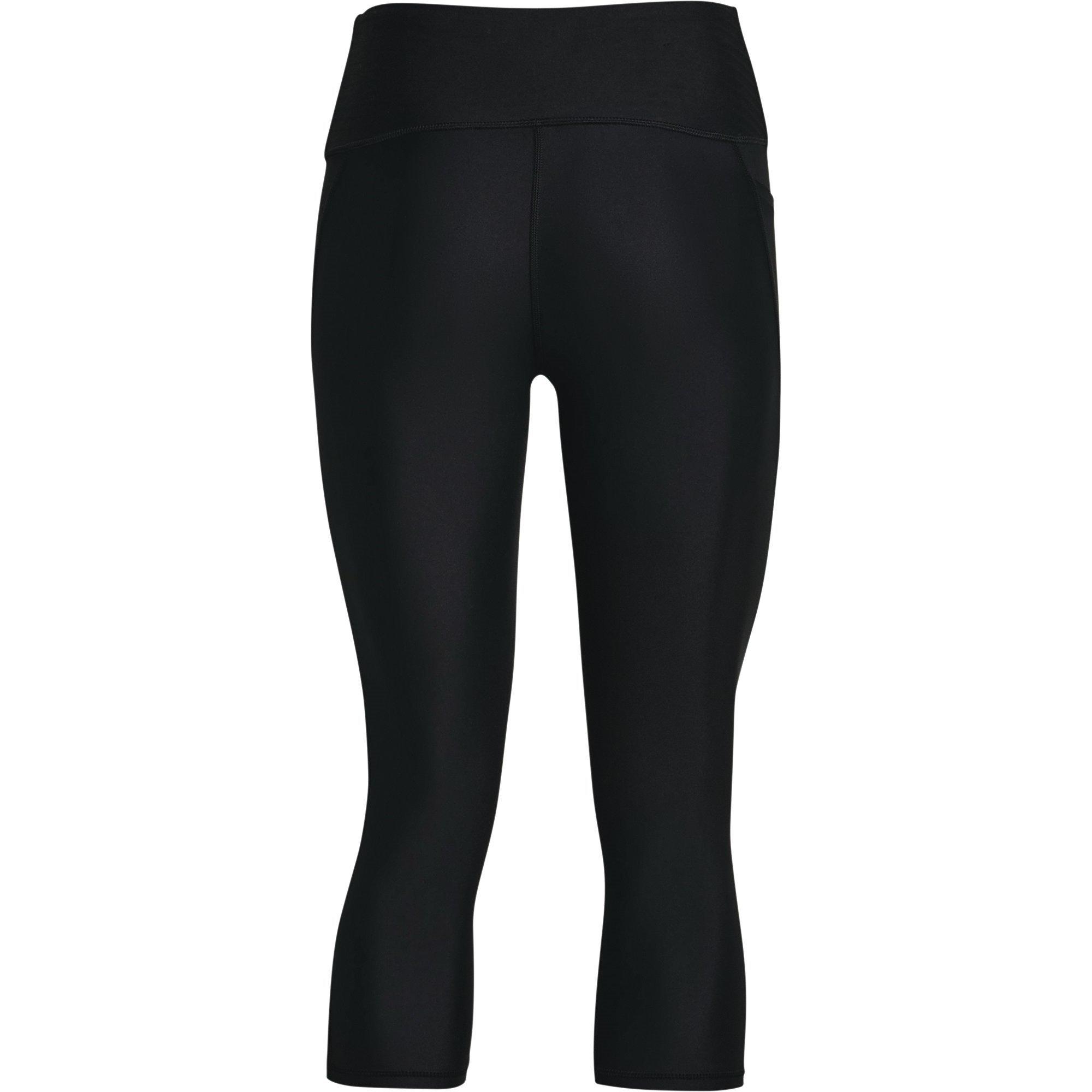 Black/White - Under Armour - Under Heat Gear No Slip Womens Performance Capris - 6