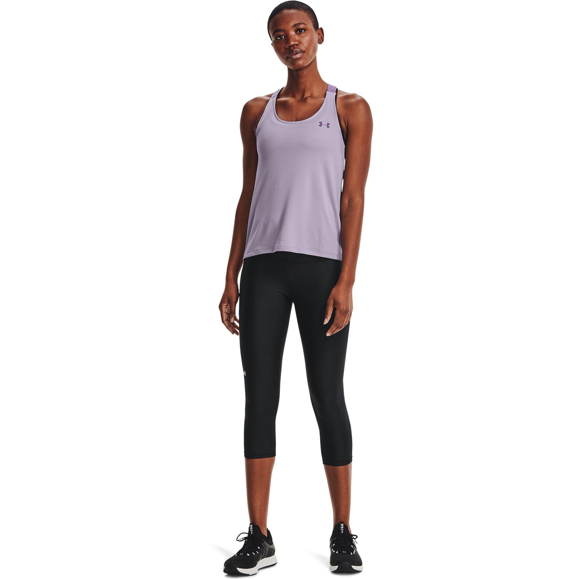 Black/White - Under Armour - Under Heat Gear No Slip Womens Performance Capris - 4
